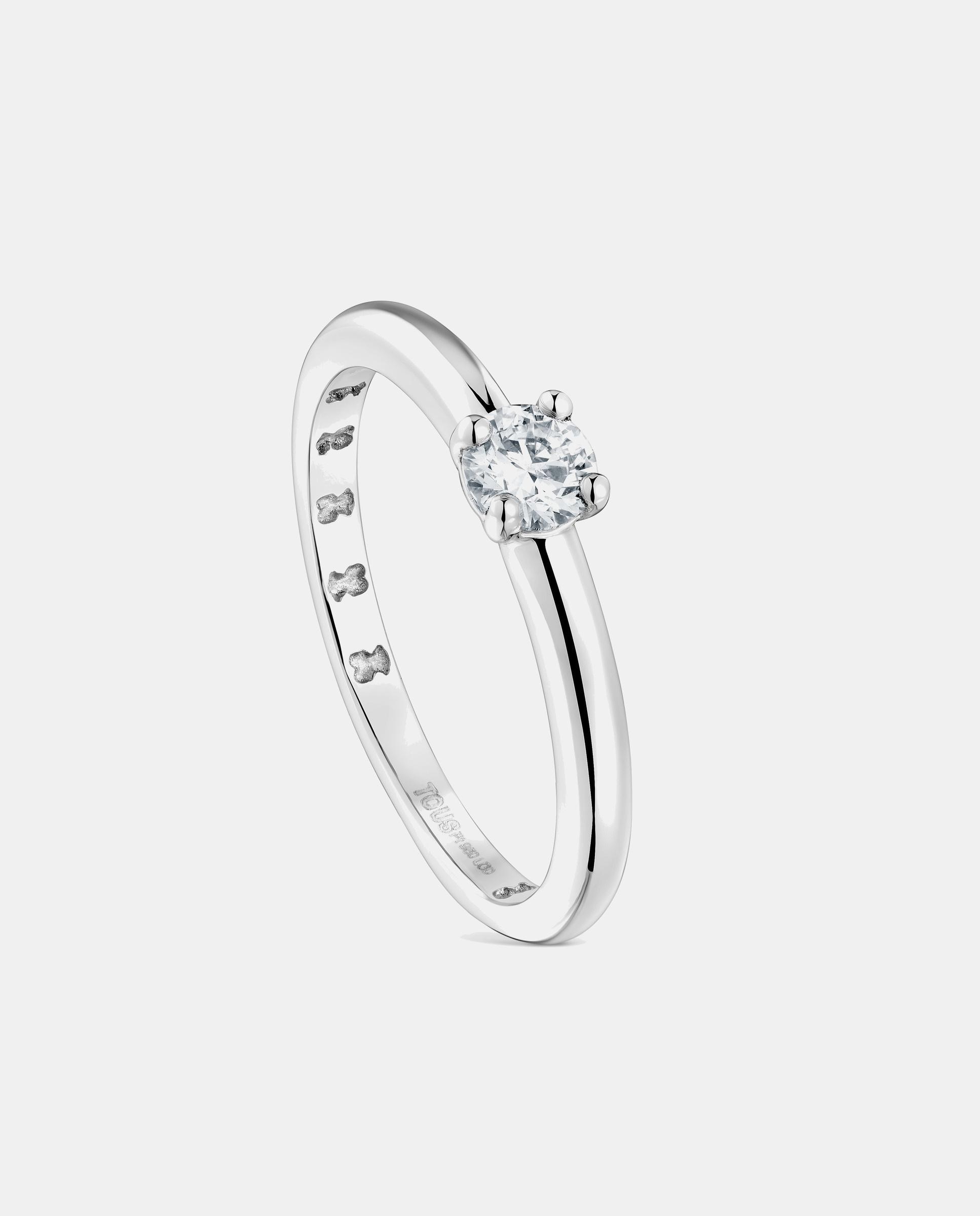 Anillo solitario les classiques lgd de platino con diamante creado en laboratorio - Tous - Blanco Blanco-1