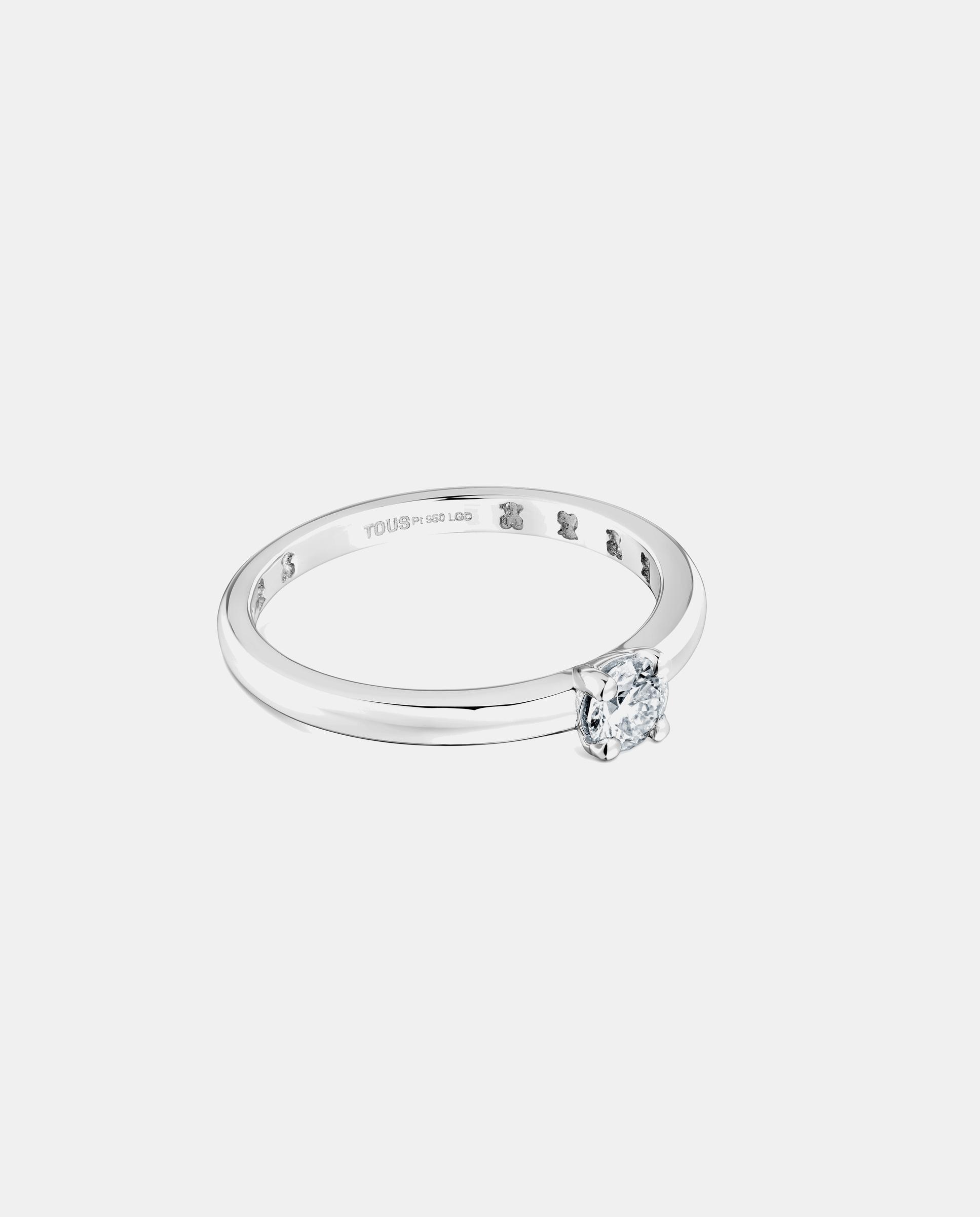 Anillo solitario les classiques lgd de platino con diamante creado en laboratorio - Tous - Blanco Blanco-2