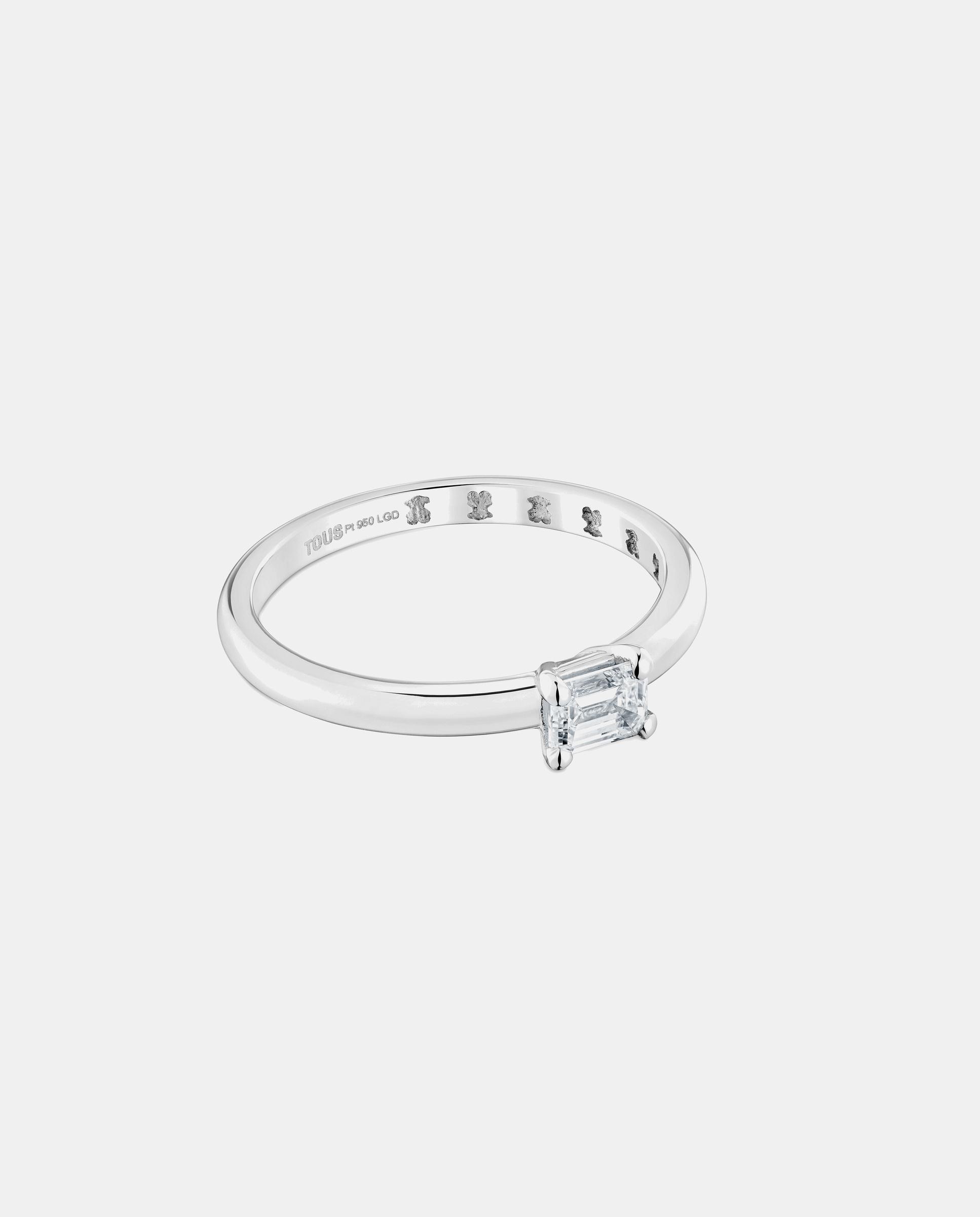 Anillo les classiques lgd de platino con diamante creado en laboratorio - Tous - Blanco Blanco-2