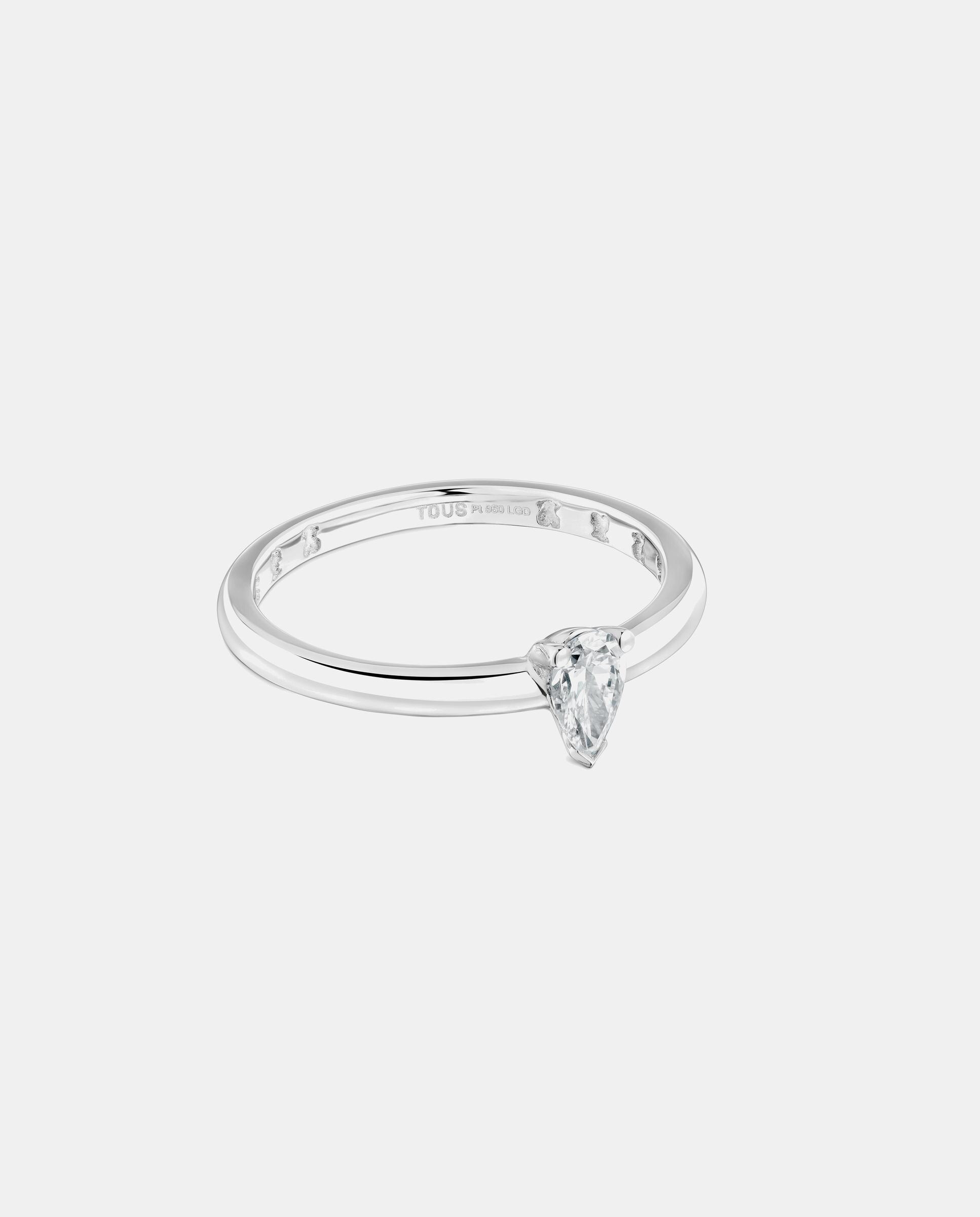 Anillo les classiques lgd de platino con diamante creado en laboratorio - Tous - Blanco Blanco-2