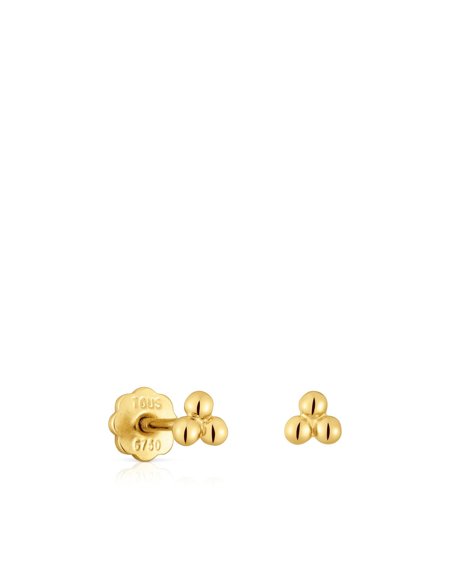 Brincos Basics Pequenos de Ouro Dourado-1