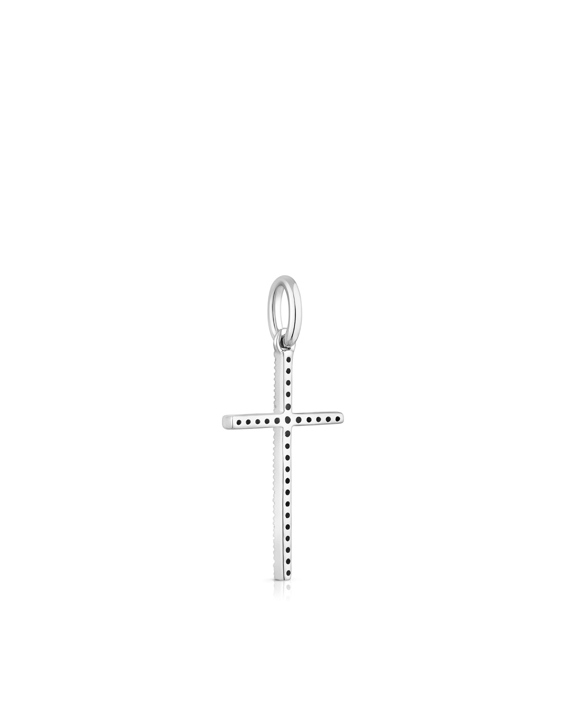 Pendente Basics Cruz de Ouro Branco e Diamantes Branco-3