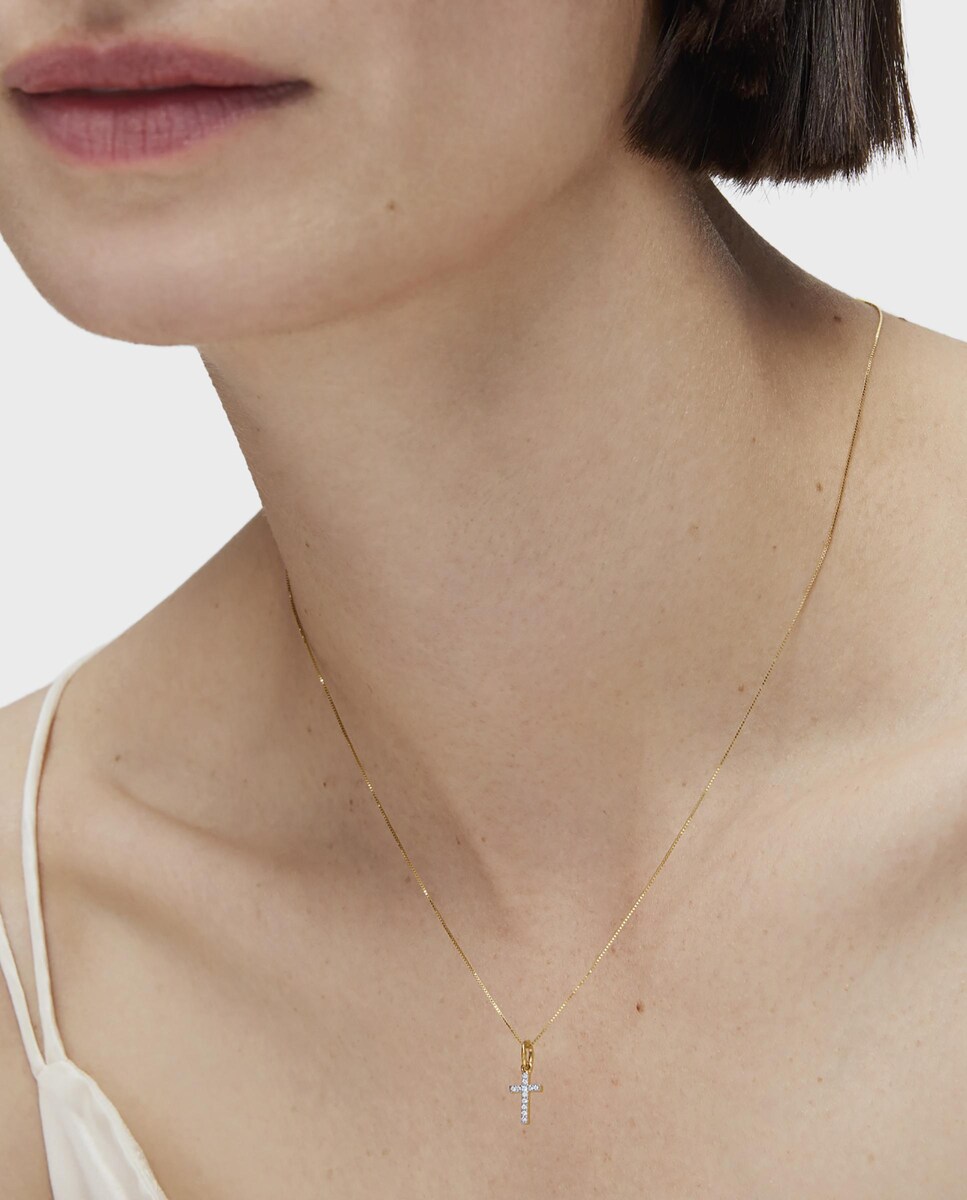 Cadena Con Cruz De Oro Tous Colgante Basics Cruz Pequeño De Oro Y