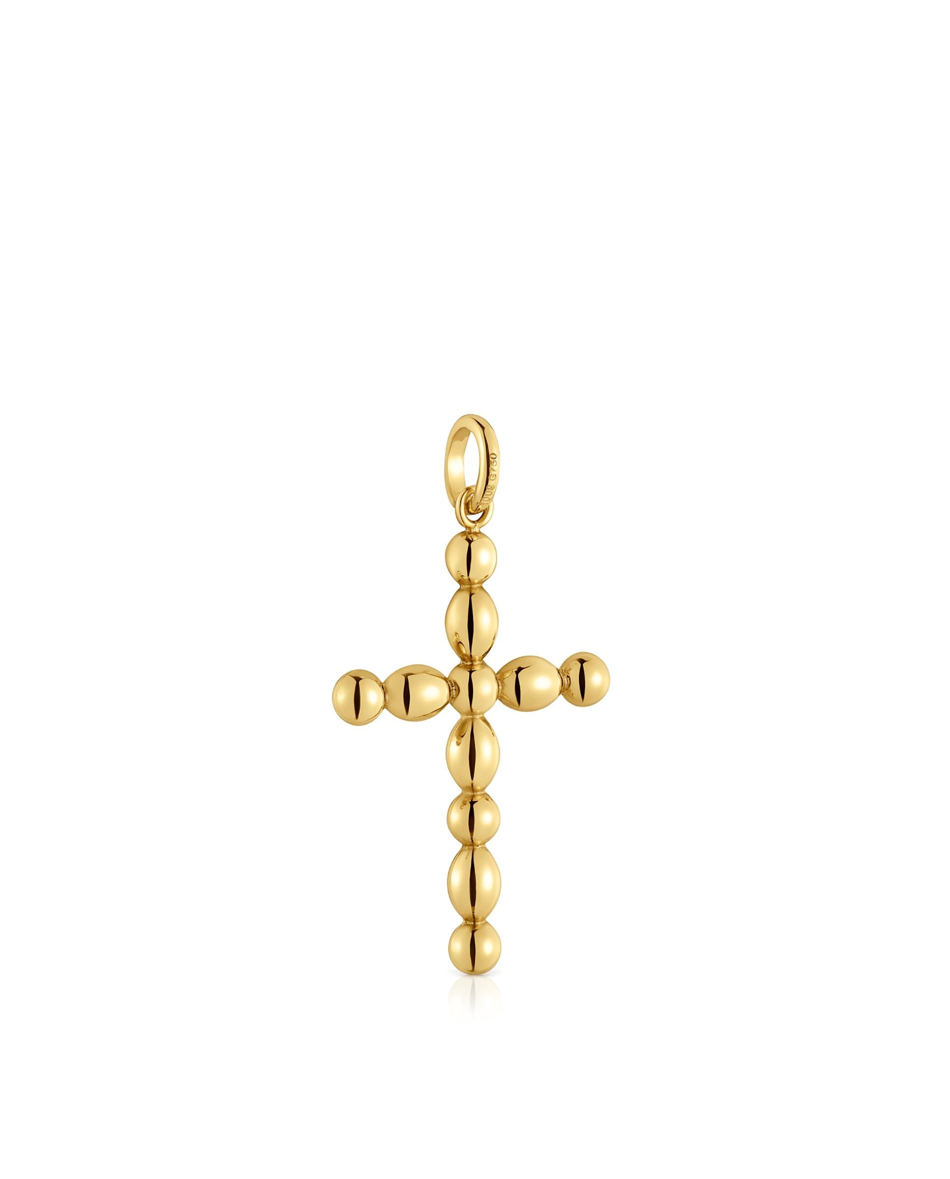 Pingente Basics Grande com Cruz de Ouro Ouro-3