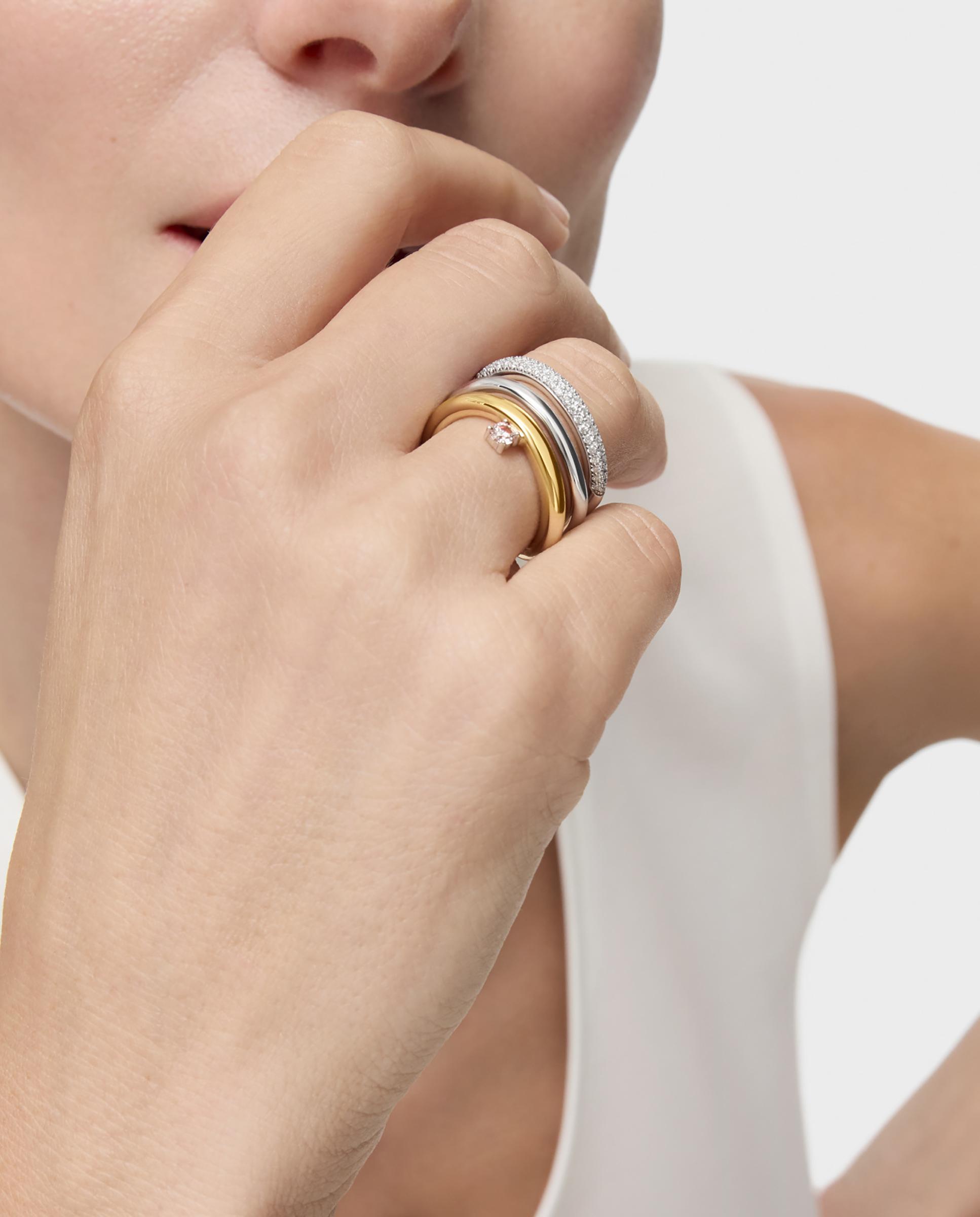 Anillo new hav de oro degradé blanco - Tous - Plateado Plateado-4