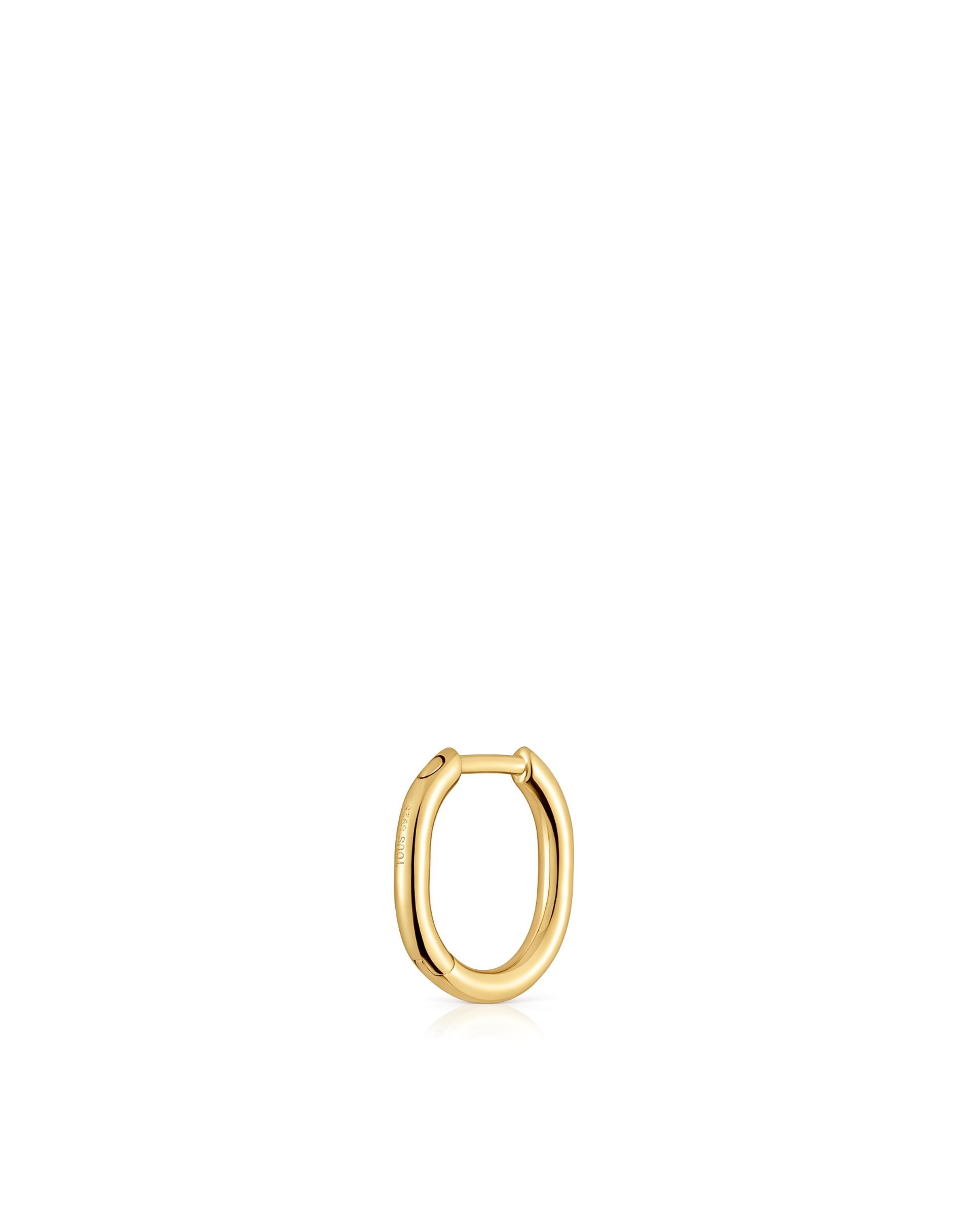 Piercing New Silueta Solto de Argola Banhado em Ouro 18 Kt Sobre Prata Dourado-3