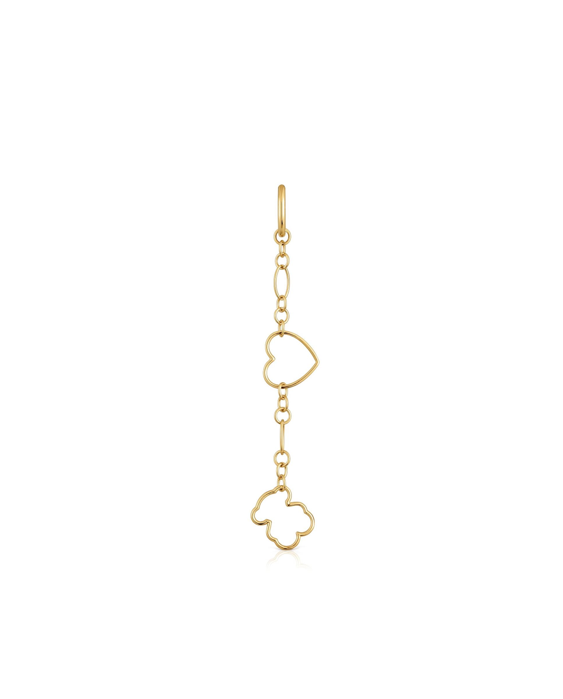 Piercing New Silueta Comprido Banhado a Ouro 18 Kt Sobre Prata Dourado-1