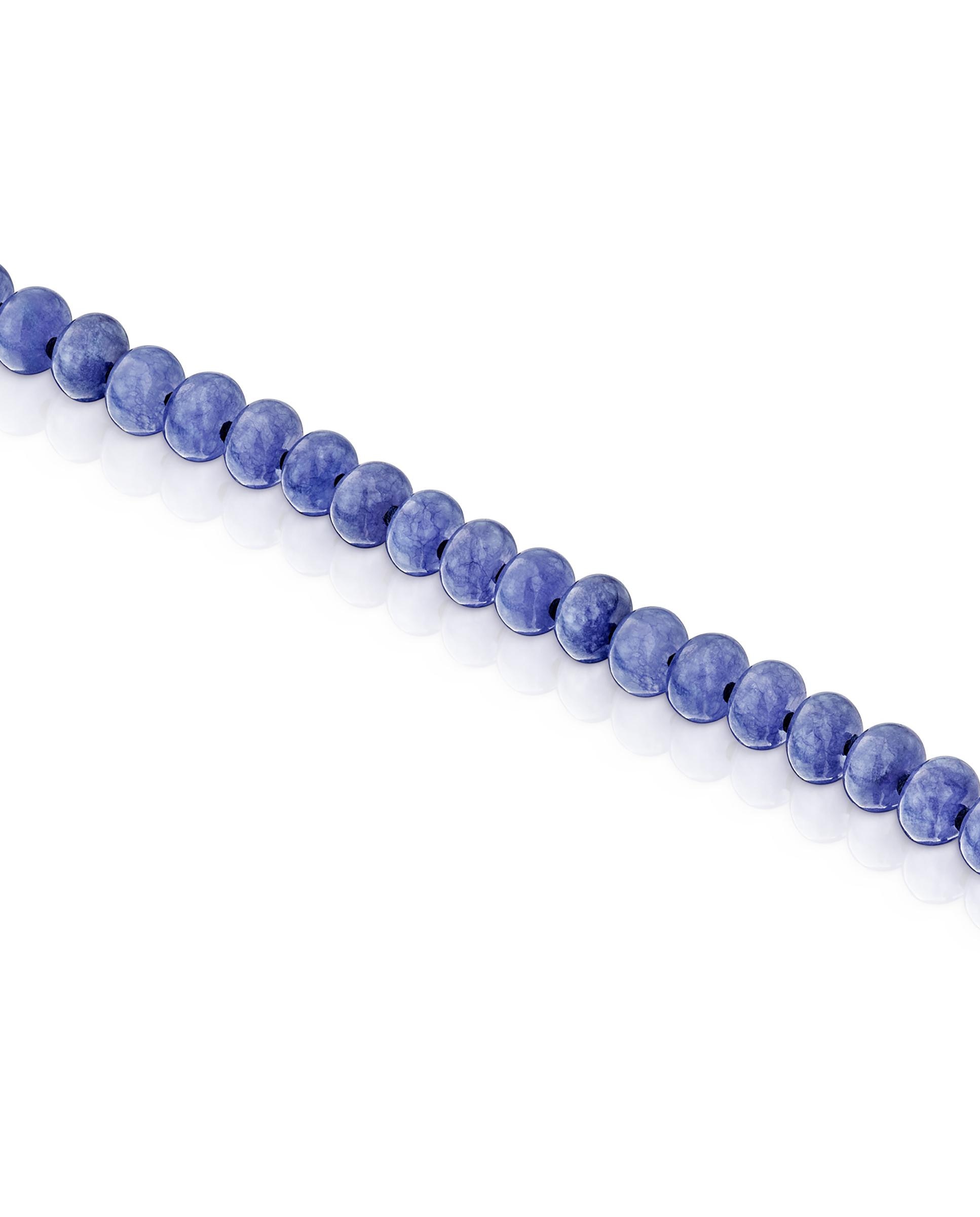Pulseira de Corrente Hold Oval Banhada a Ouro 18 Kt Sobre Prata e Quartzo Azul Azul-3