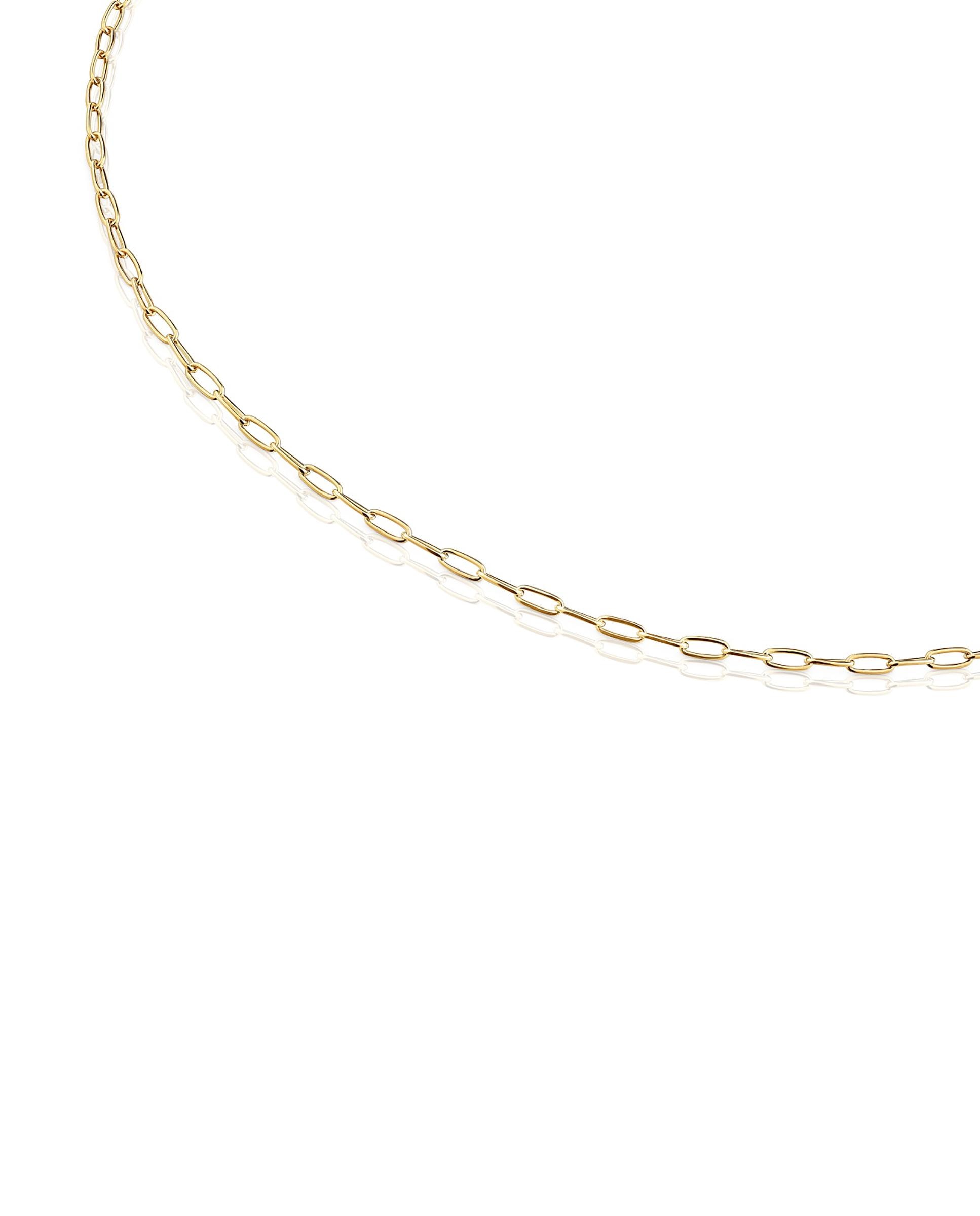 Colar Hold Oval Curto Banhado em Ouro 18 Kt Sobre Prata Dourado-3