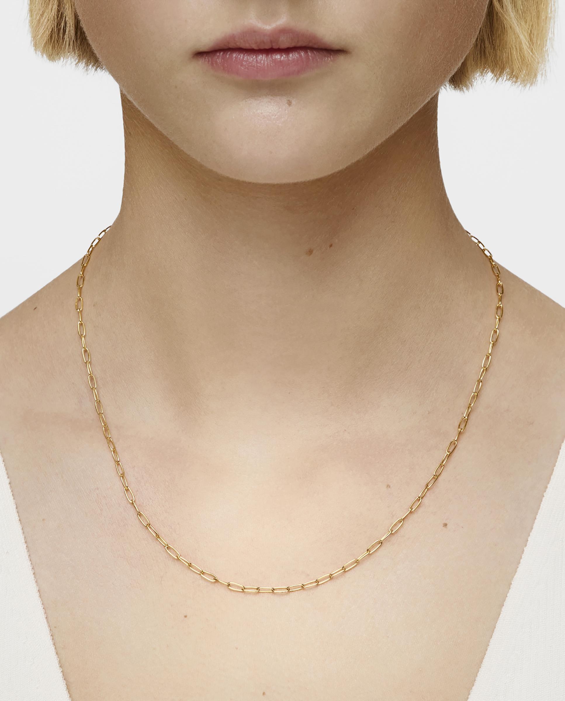 Colar Hold Oval Curto Banhado em Ouro 18 Kt Sobre Prata Dourado-4
