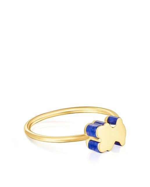 Imagen 0 de Anillo TOUS 1950 motivo oso de oro y lapislázuli