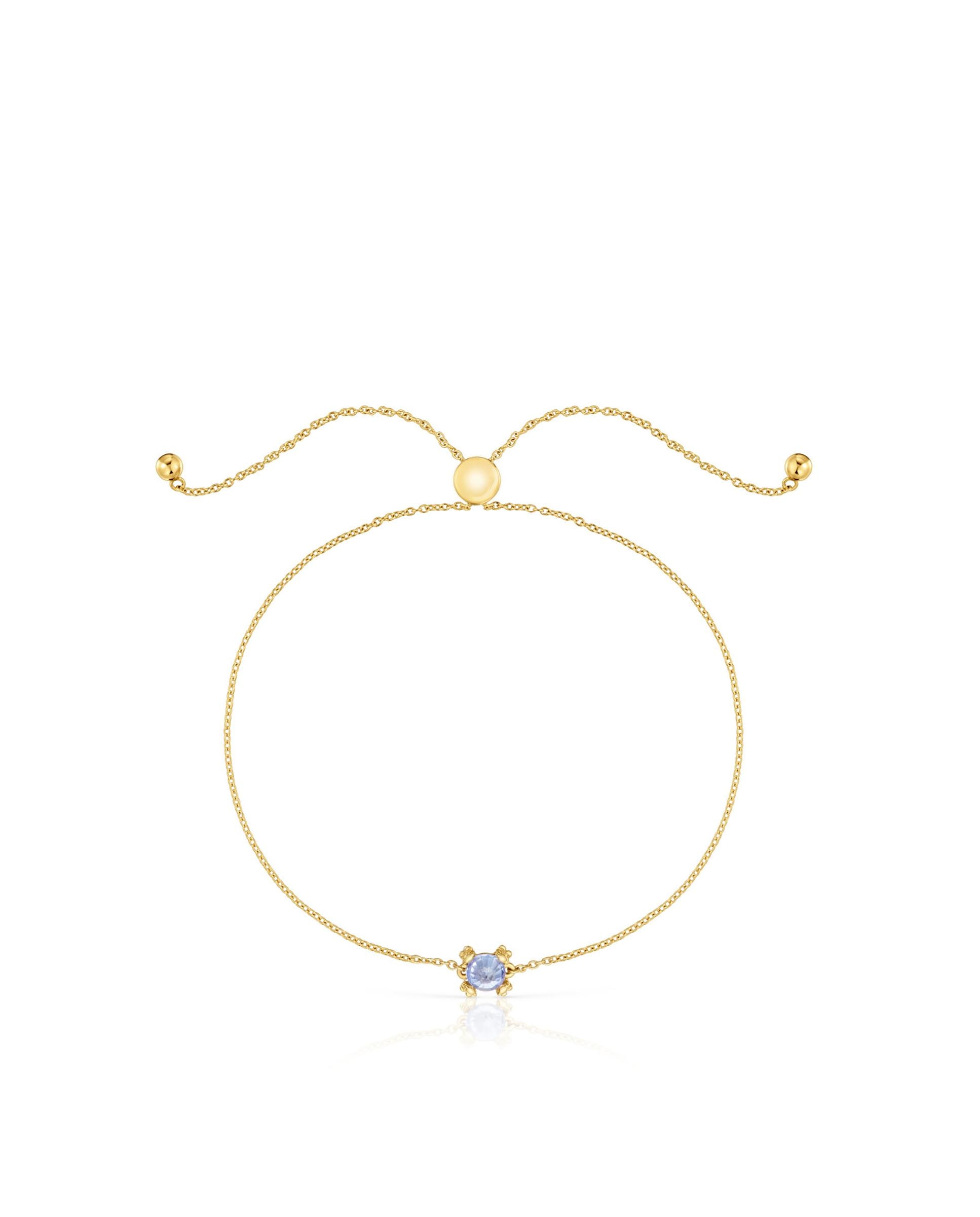 Pulseira de Corrente Color Pills de Ouro e Tanzanite Lilás-2