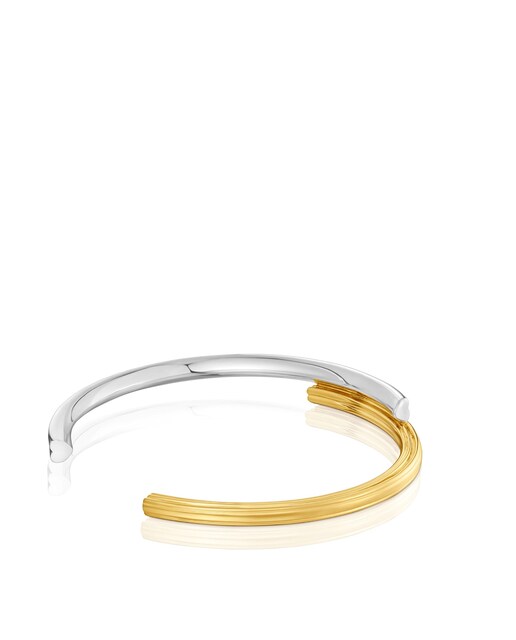 Imagen 0 de Pulsera esclava TOUS 1950 bicolor con oso y corazón