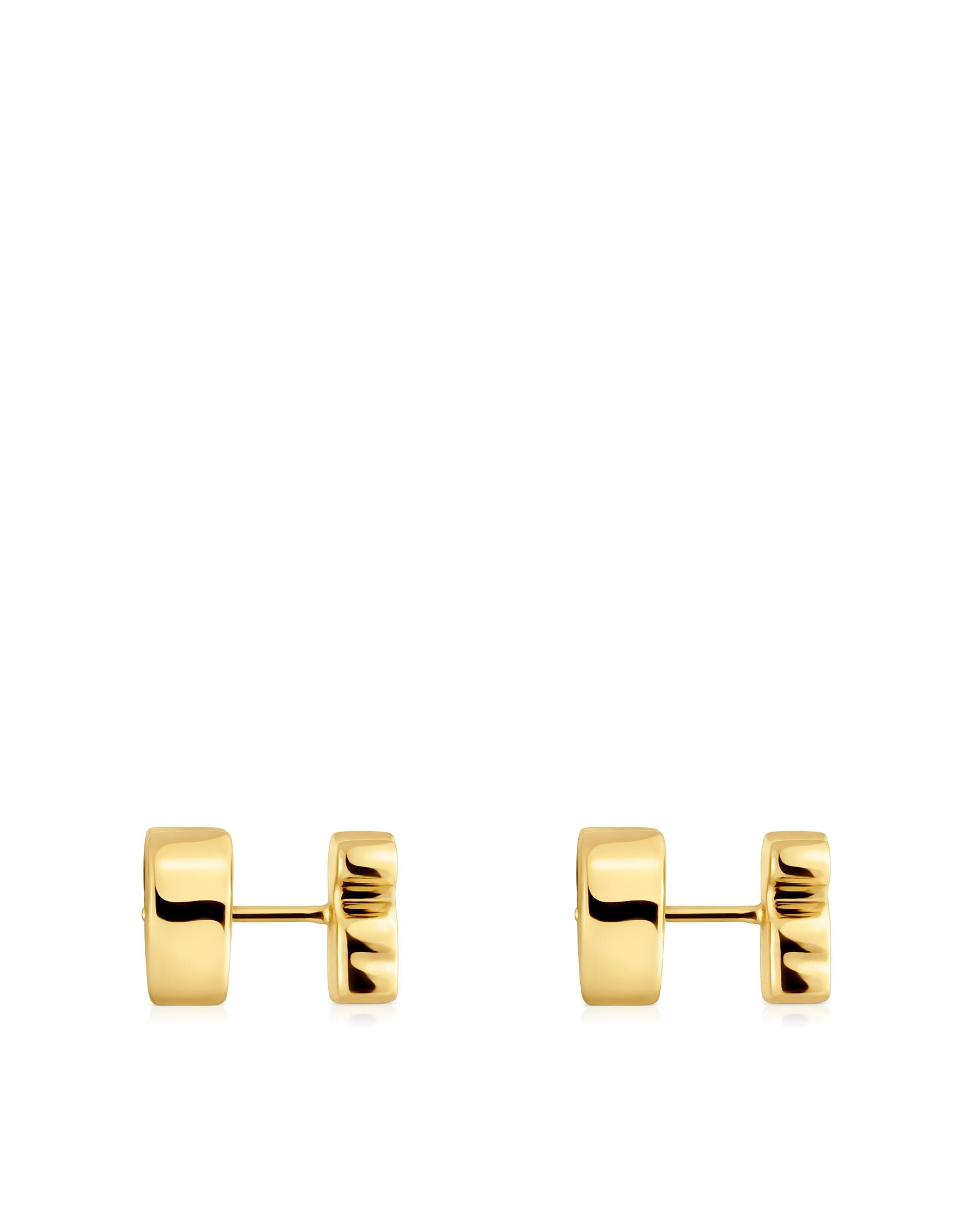 Brincos Tous 1950 Urso Banhados em Ouro 18 Kt Sobre Prata e Diamantes Branco-2