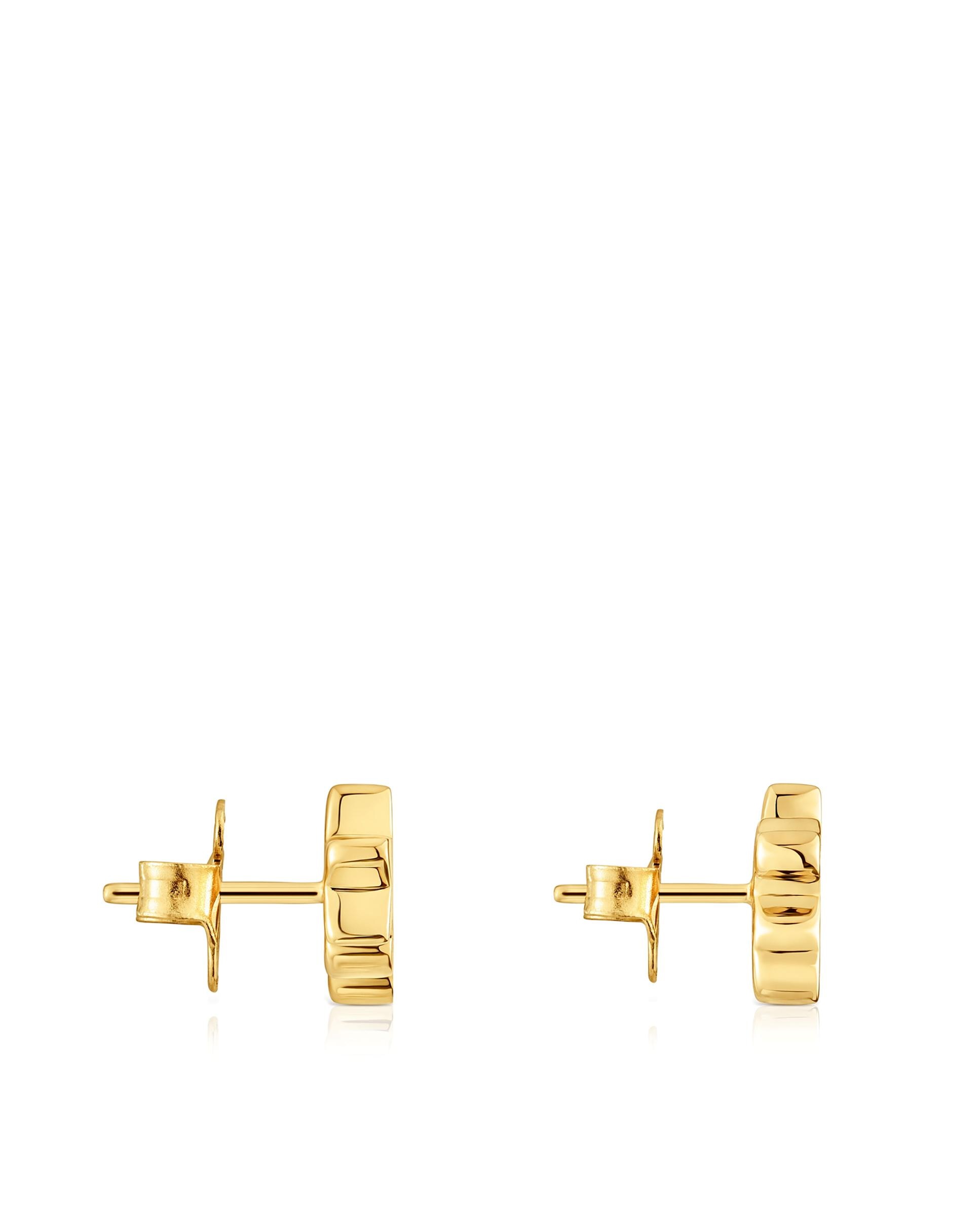 Brincos Trepadores Tous 1950 Trepadores Banhados em Ouro 18 Kt Sobre Prata e Diamantes Branco-2
