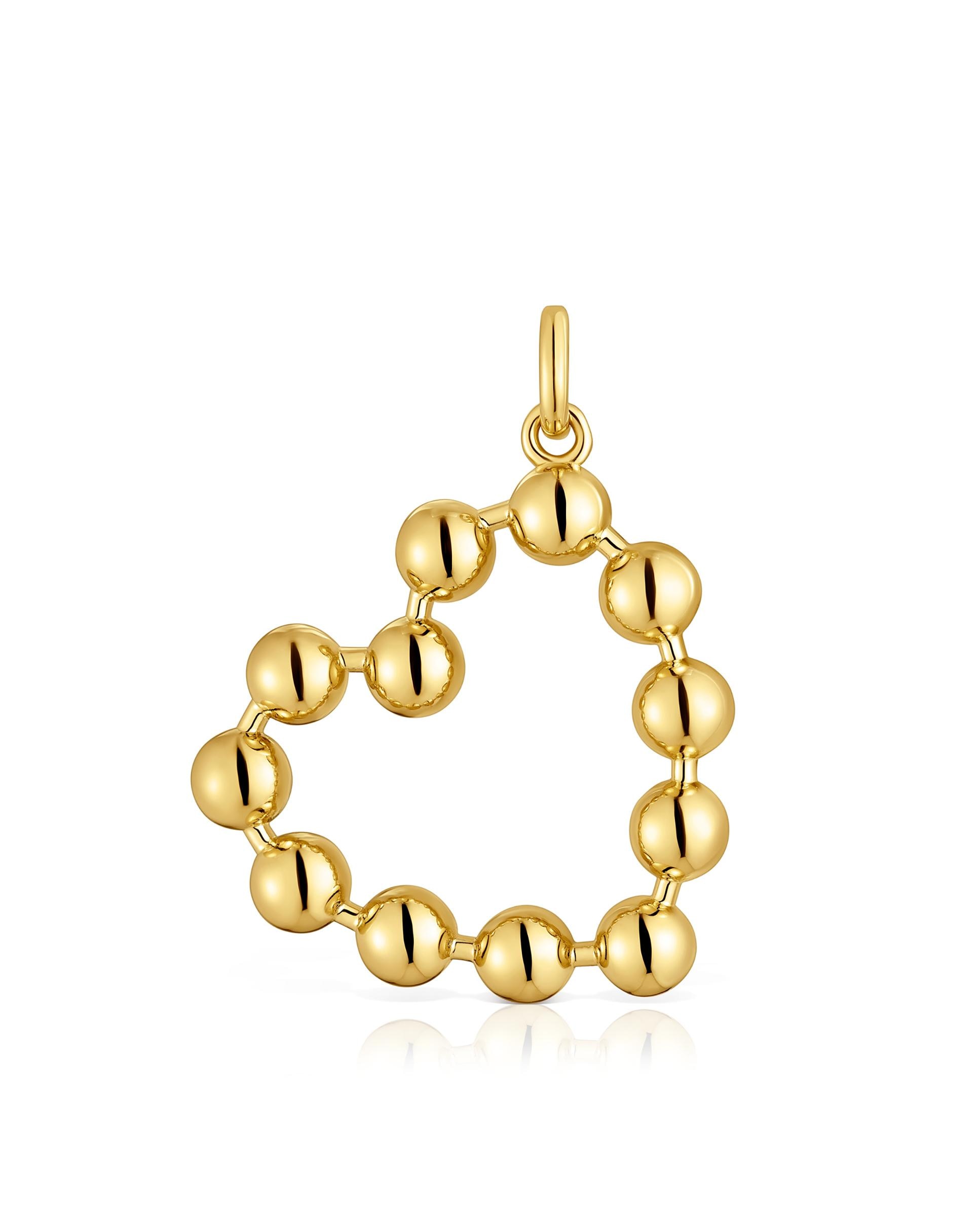 Imagem 0 de Pendente Sugar Party de Coração Banhado em Ouro 18 Kt Sobre Prata