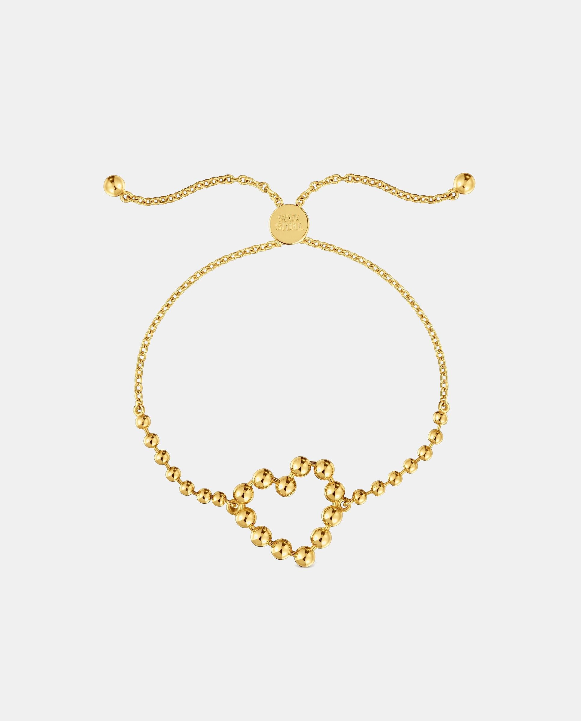 Imagen 2 de Pulsera de cadena sugar party corazón bañada en oro 18 kt sobre plata - Tous - Dorado Dorado