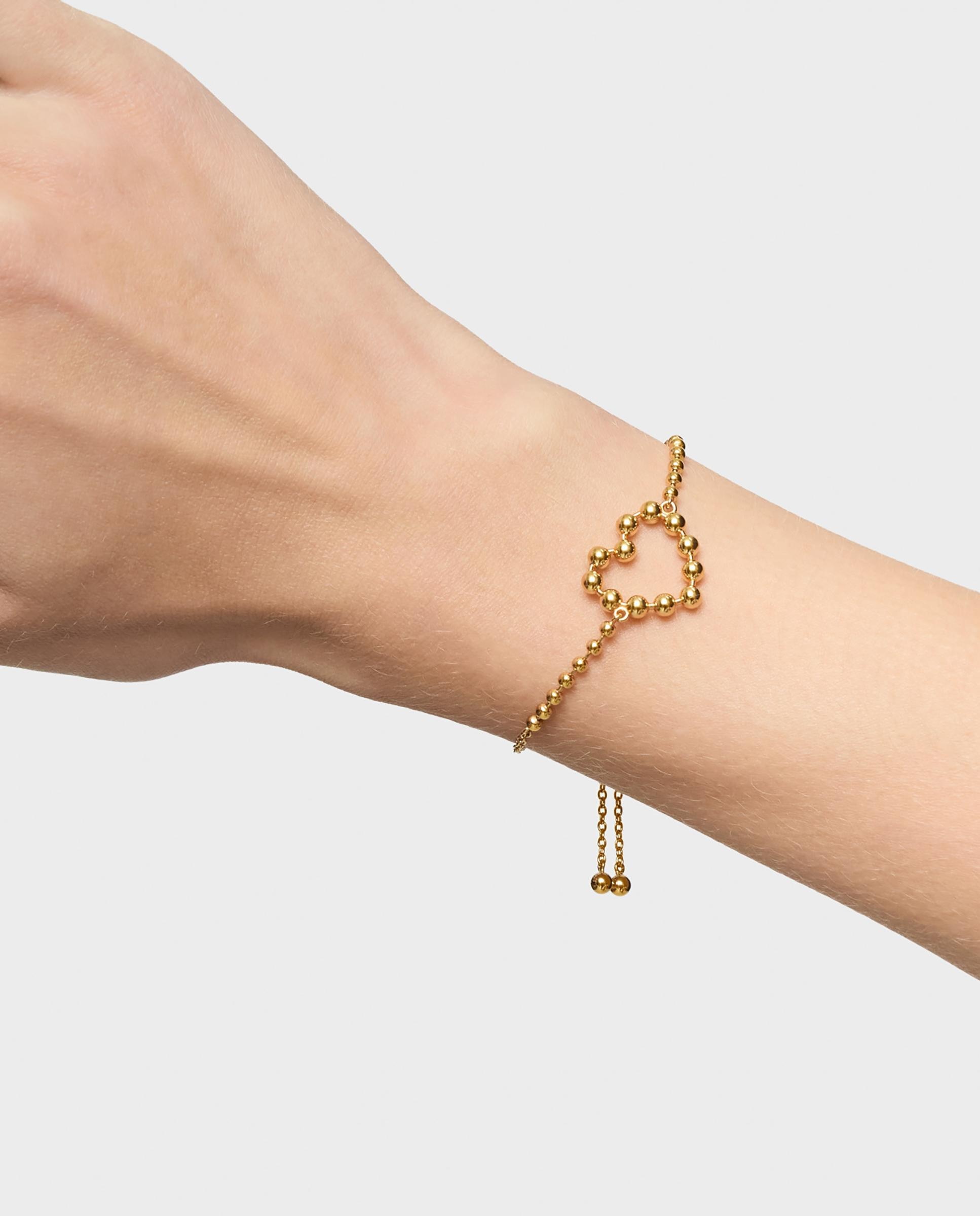 Imagen 5 de Pulsera de cadena sugar party corazón bañada en oro 18 kt sobre plata - Tous - Dorado Dorado