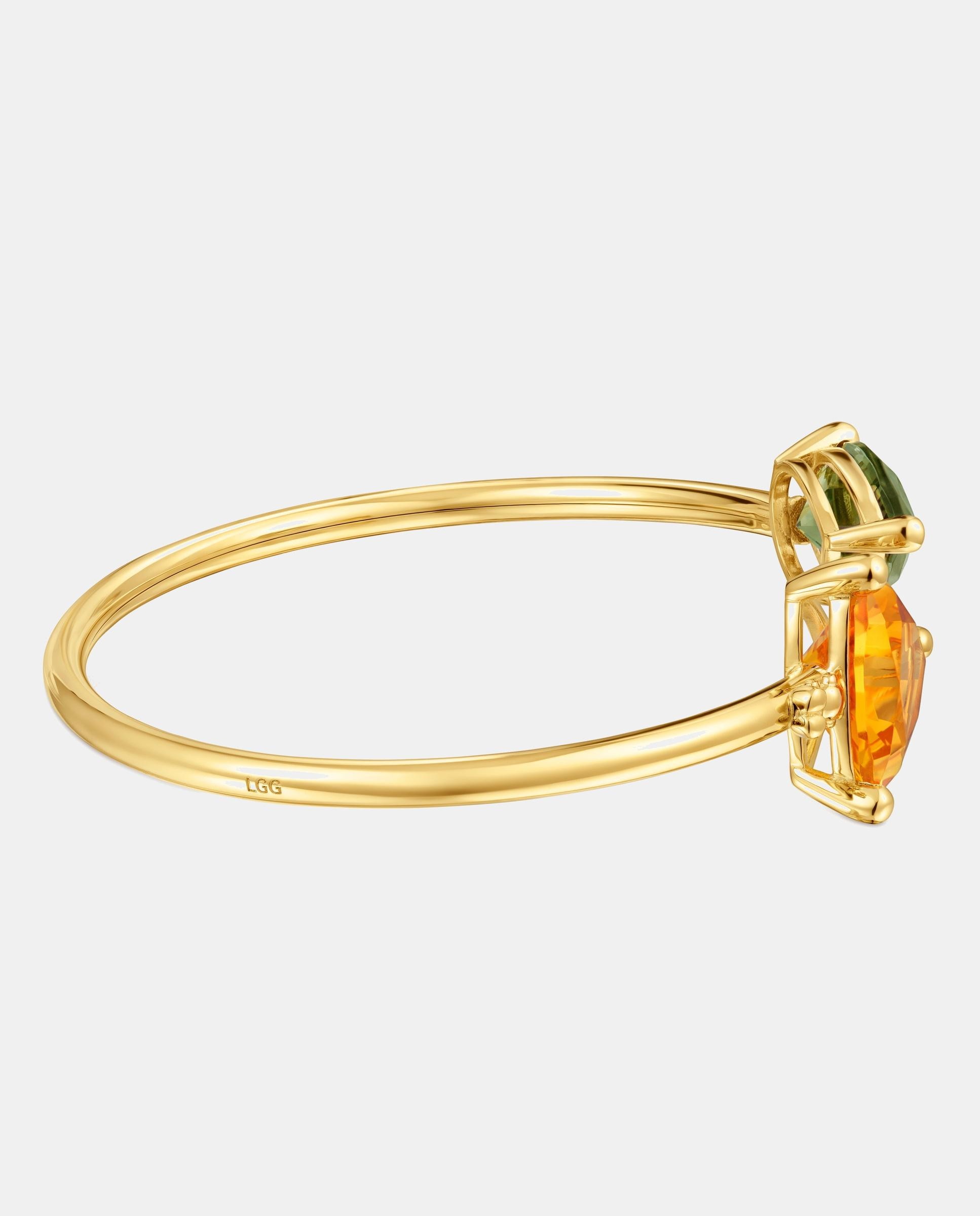 Pulsera color lab bañada en oro 18 kt sobre plata con citrino y espinela creada en laboratorio - Tous - Multicolor Multicolor-2