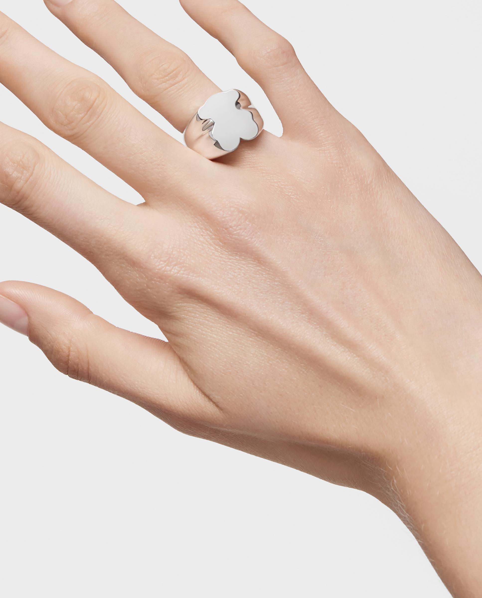 Anillo sello sweet dolls de plata con oso mediano - Tous - Plateado Plateado-3