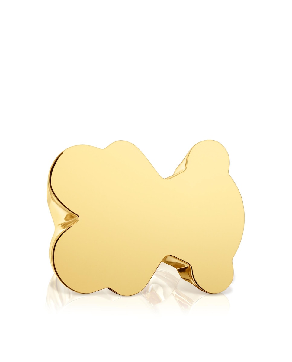 Anillo sello Sweet Dolls con oso grande bañado en oro 18 kt sobre plata 10  Oro