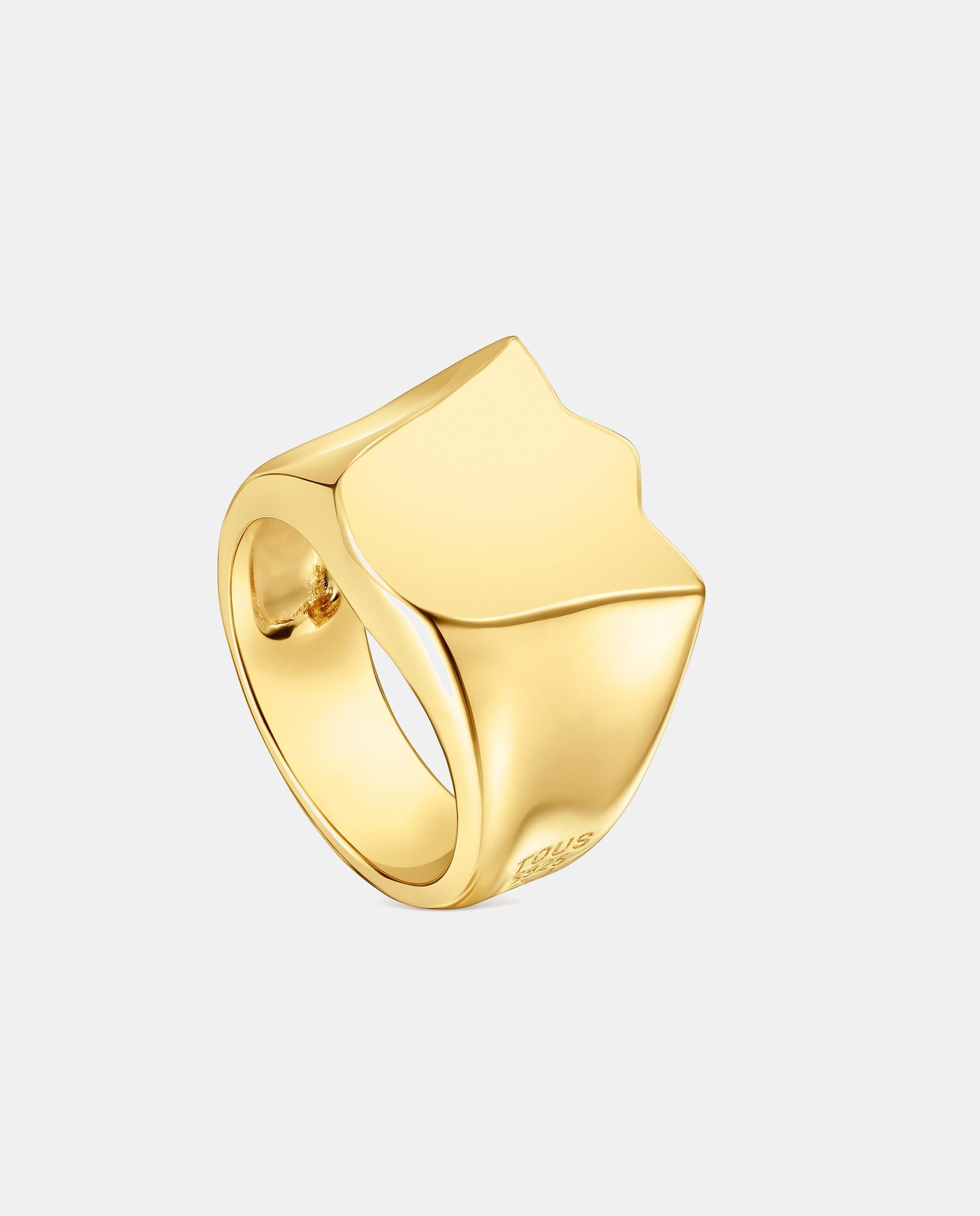 Anillo sello sweet dolls tulipán bañado en oro 18 kt sobre plata - Tous - Dorado Dorado-1