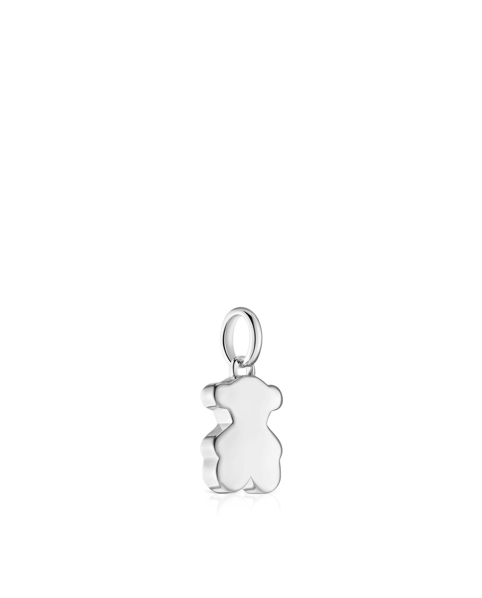Pendente Sweet Dolls Pequeno com Urso de Prata Prateado-2