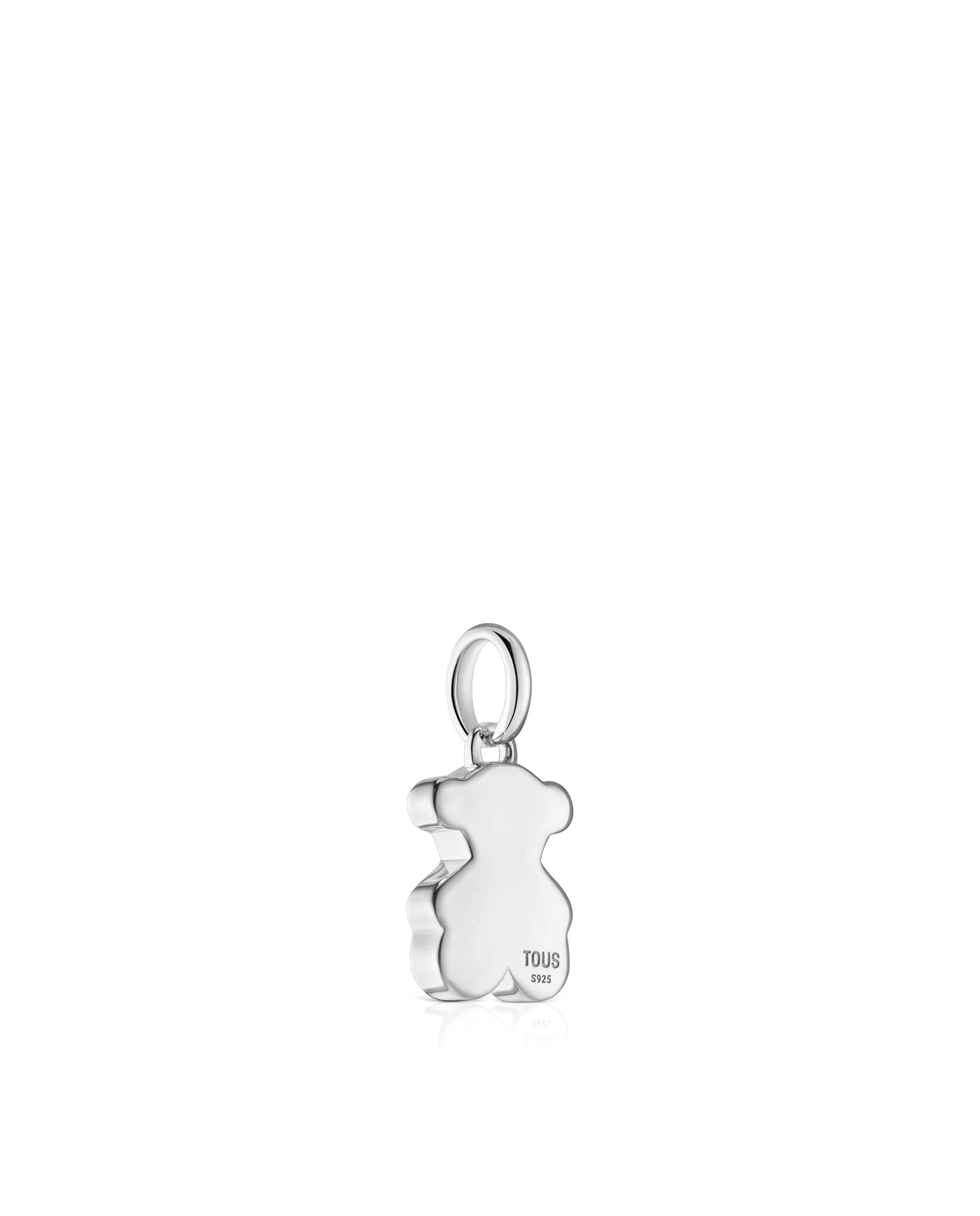 Pendente Sweet Dolls Pequeno com Urso de Prata Prateado-3