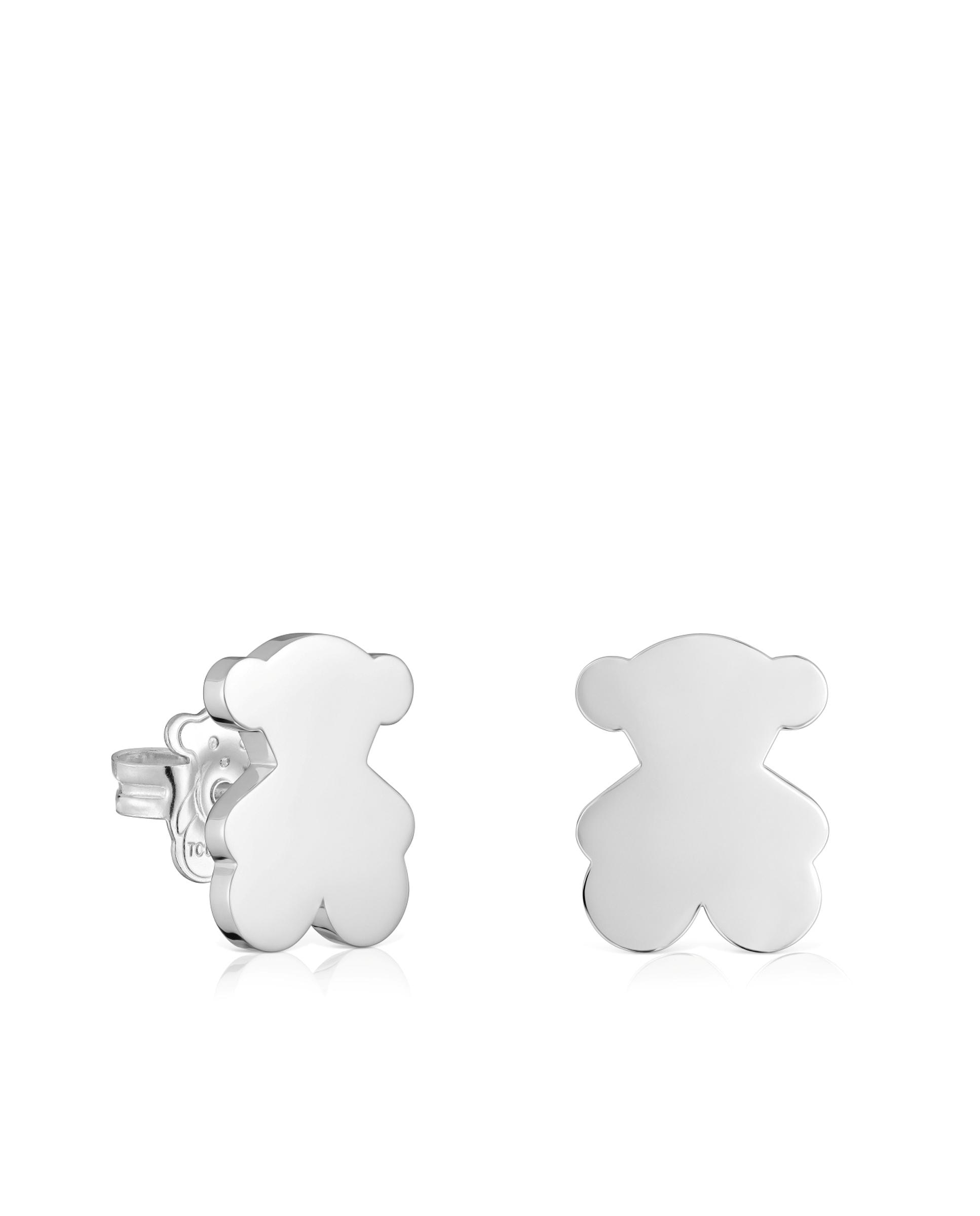 Brincos Sweet Dolls de Urso de Prata 16 Mm Prateado-1