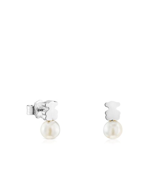 Imagen 0 de Pendientes Sweet Dolls de oso de plata y perla 11 mm