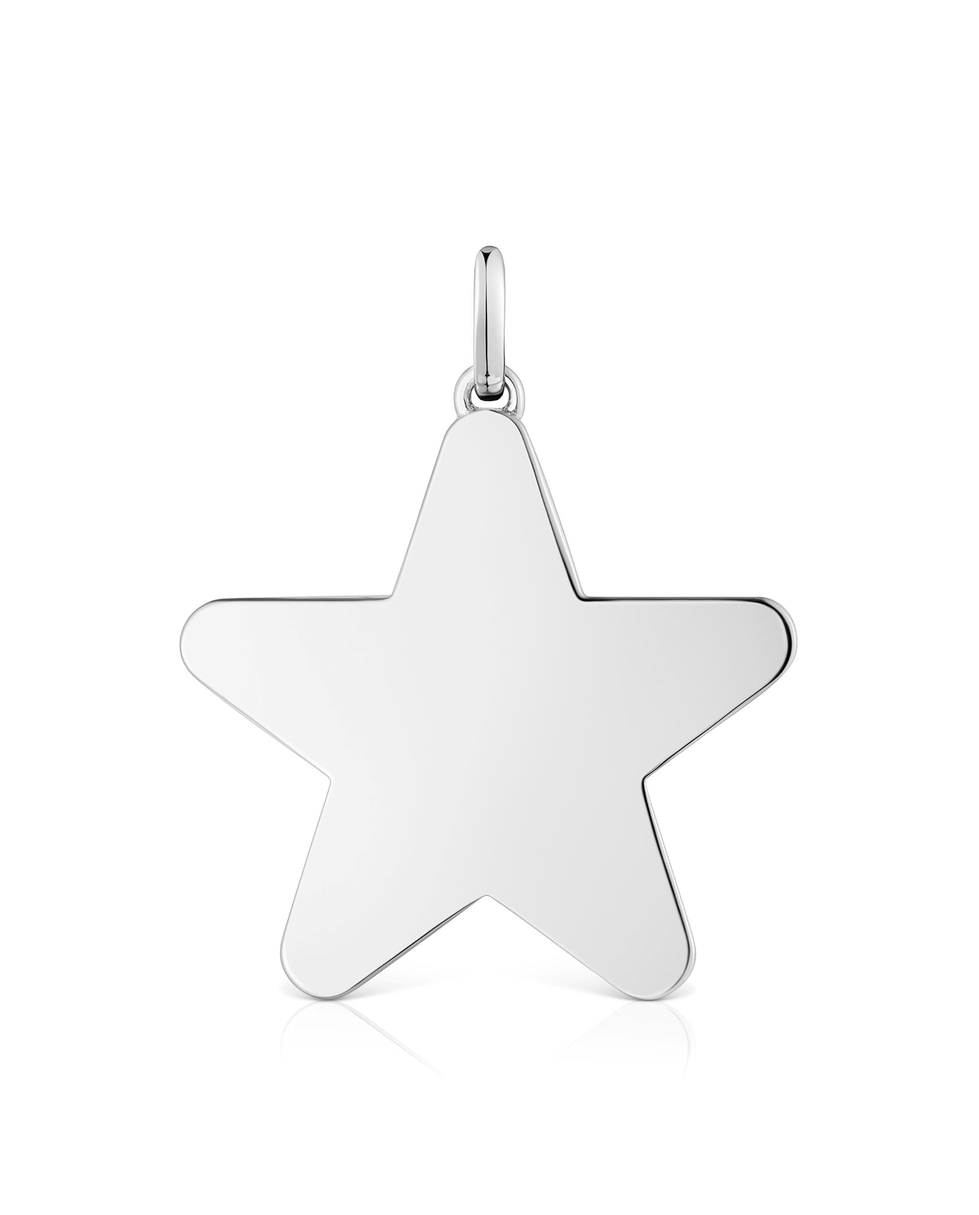 Pendente Sweet Dolls Médio com Estrela de Prata Prateado-1