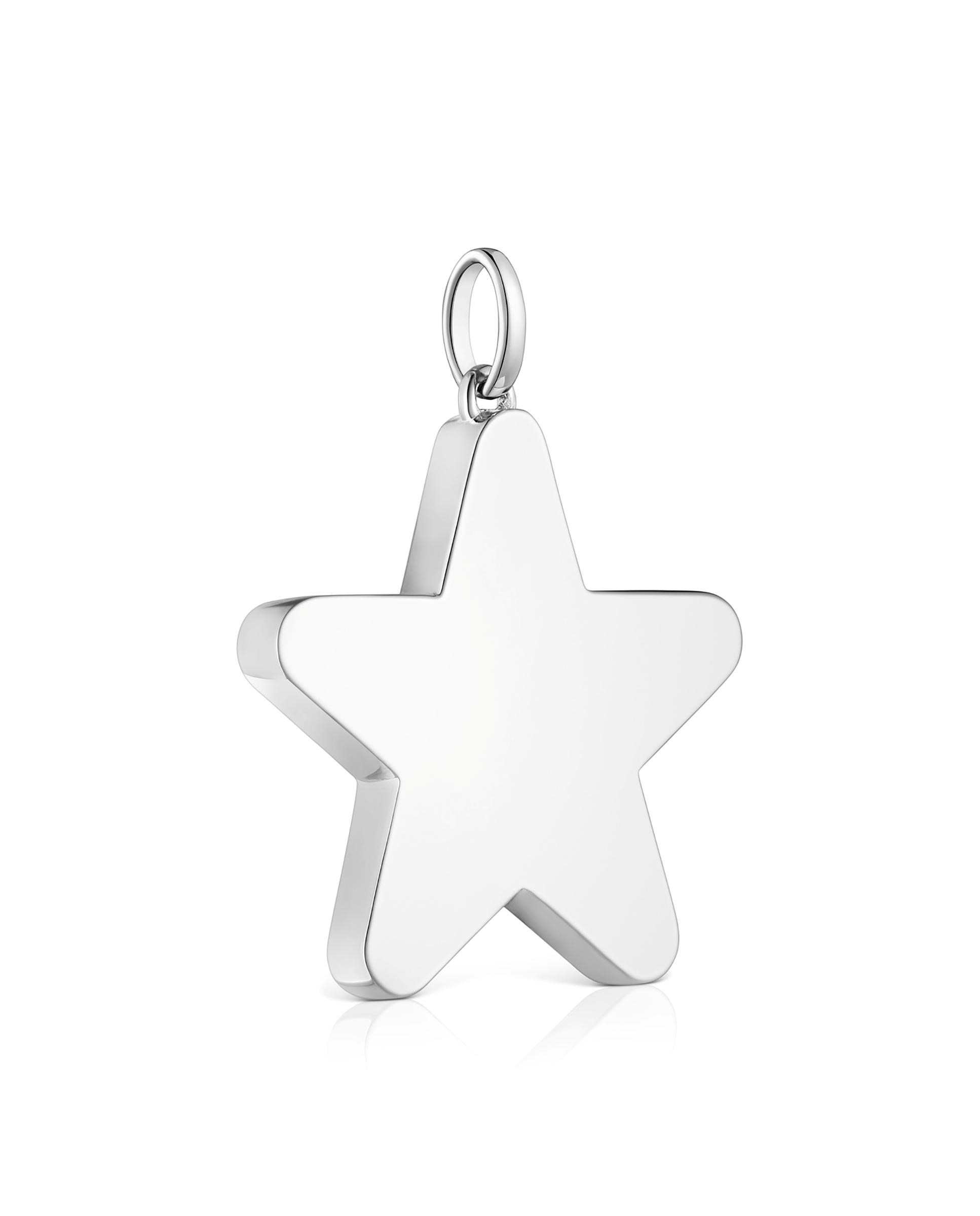 Pendente Sweet Dolls Médio com Estrela de Prata Prateado-2
