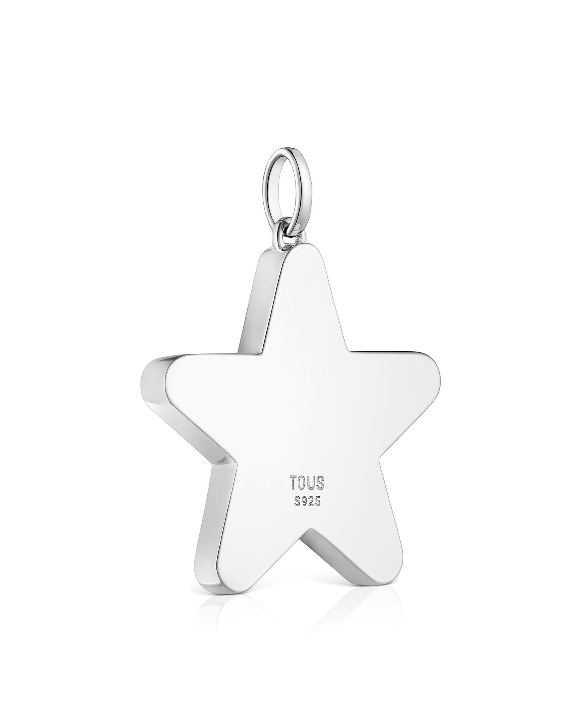 Pendente Sweet Dolls Médio com Estrela de Prata Prateado-3