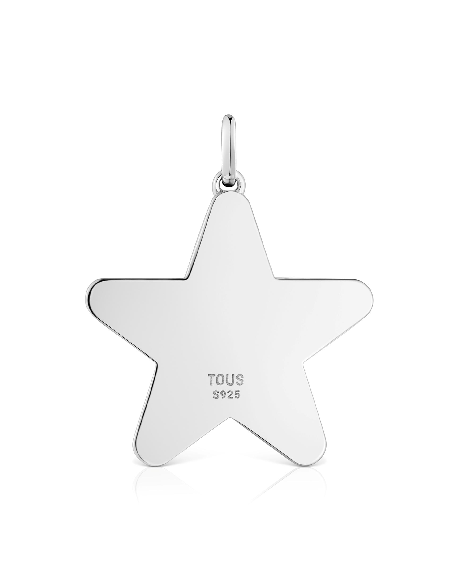 Pendente Sweet Dolls Médio com Estrela de Prata Prateado-4