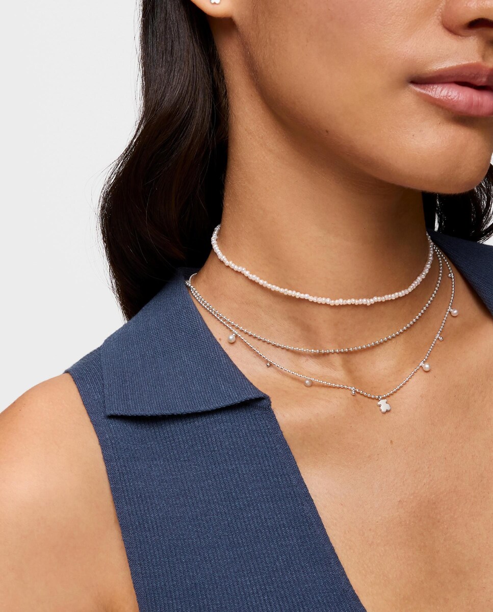Collar Plata Collar Duna Tous Perlas Cultivadas Collar Tous Perla