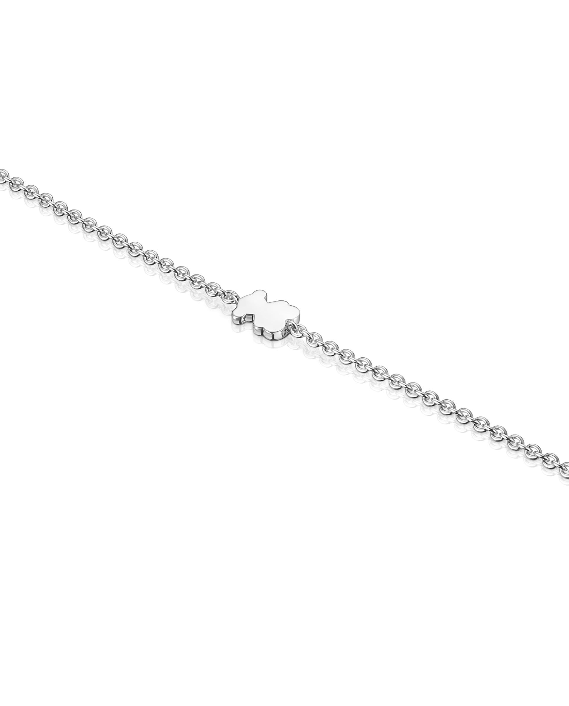 Pulseira Sweet Dolls Corrente de Prata com Urso Prata-3