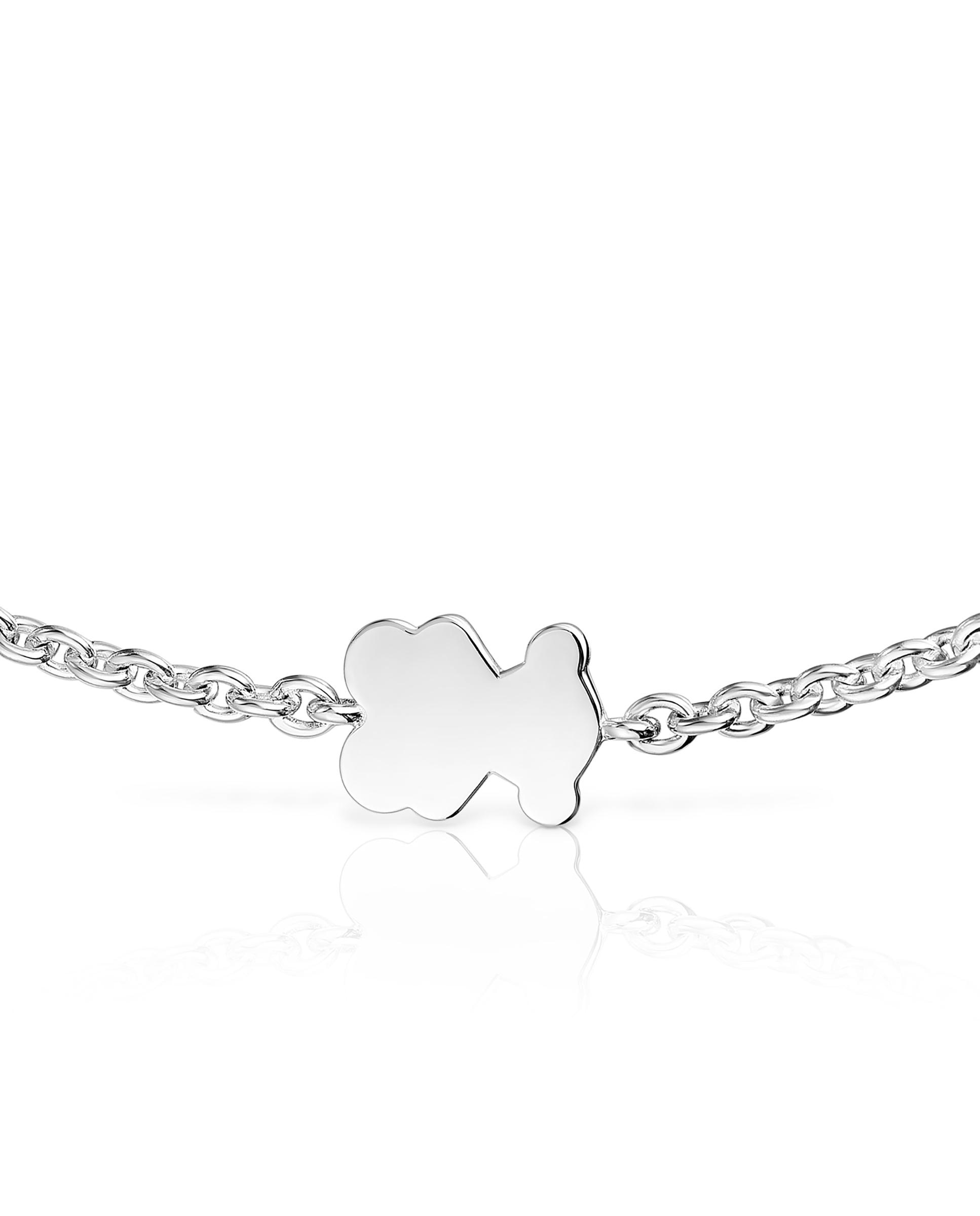 Pulseira Sweet Dolls Corrente de Prata com Urso Prata-4