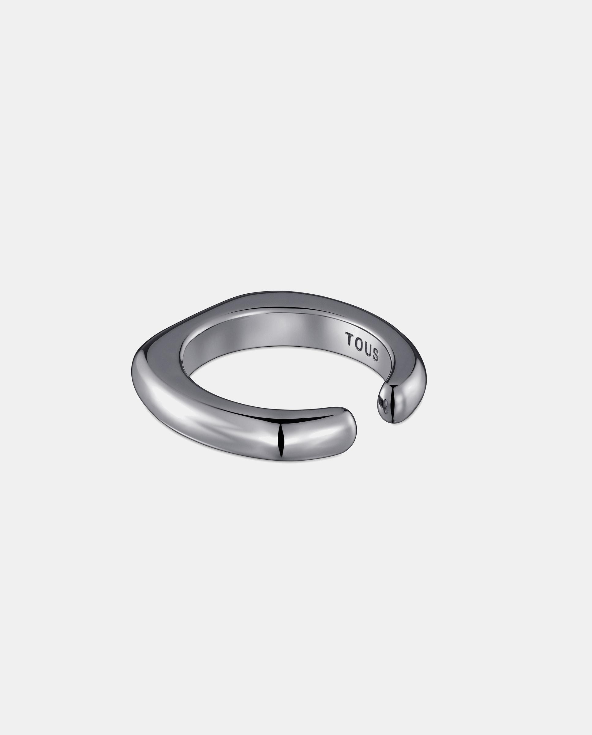 Anillo abierto de plata gris oscura - Tous - Plateado Plateado-3