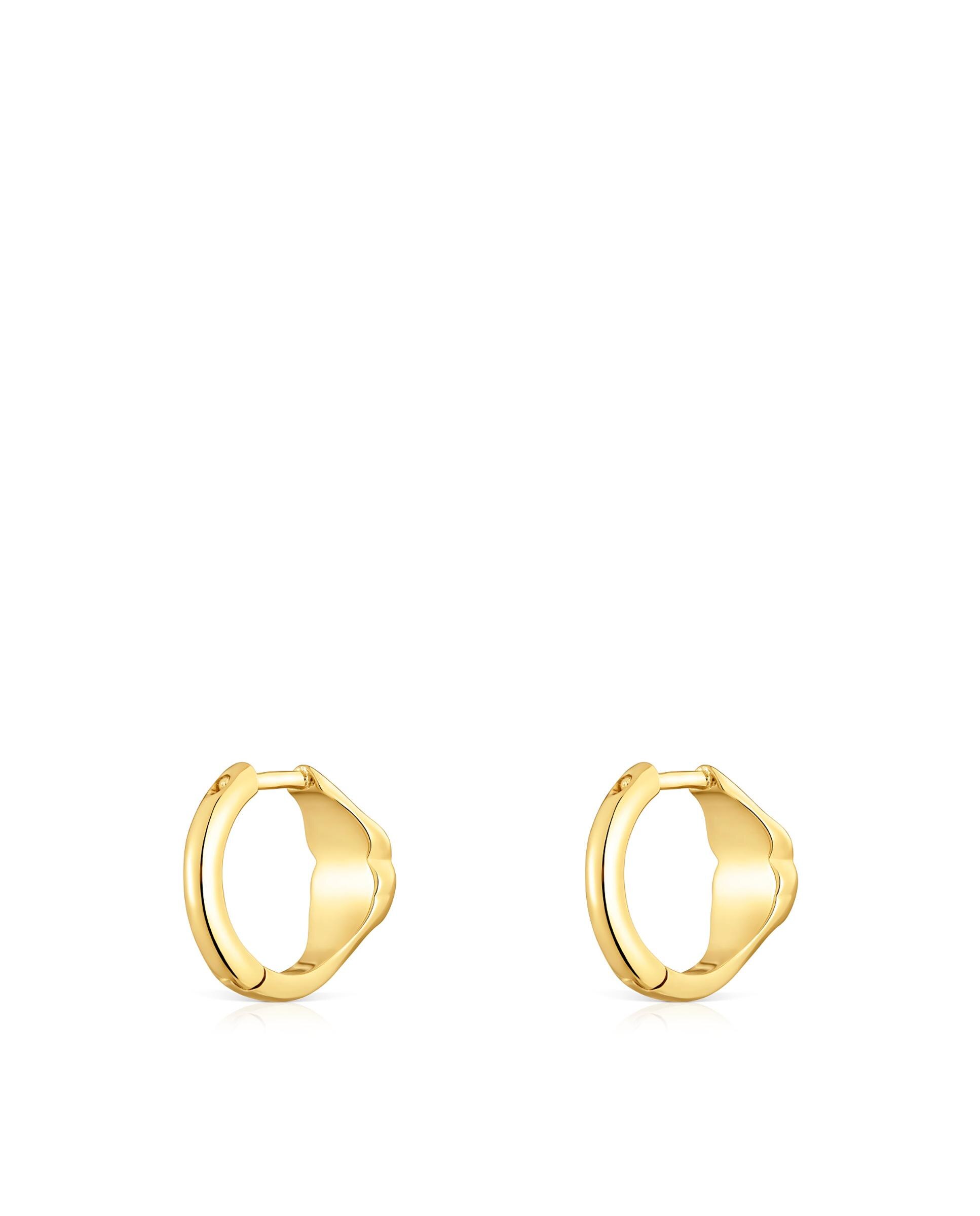 Brincos de Aro Icon Color Banhados em Ouro 18 Kt Sobre Prata com Urso em Ónix Preto-3