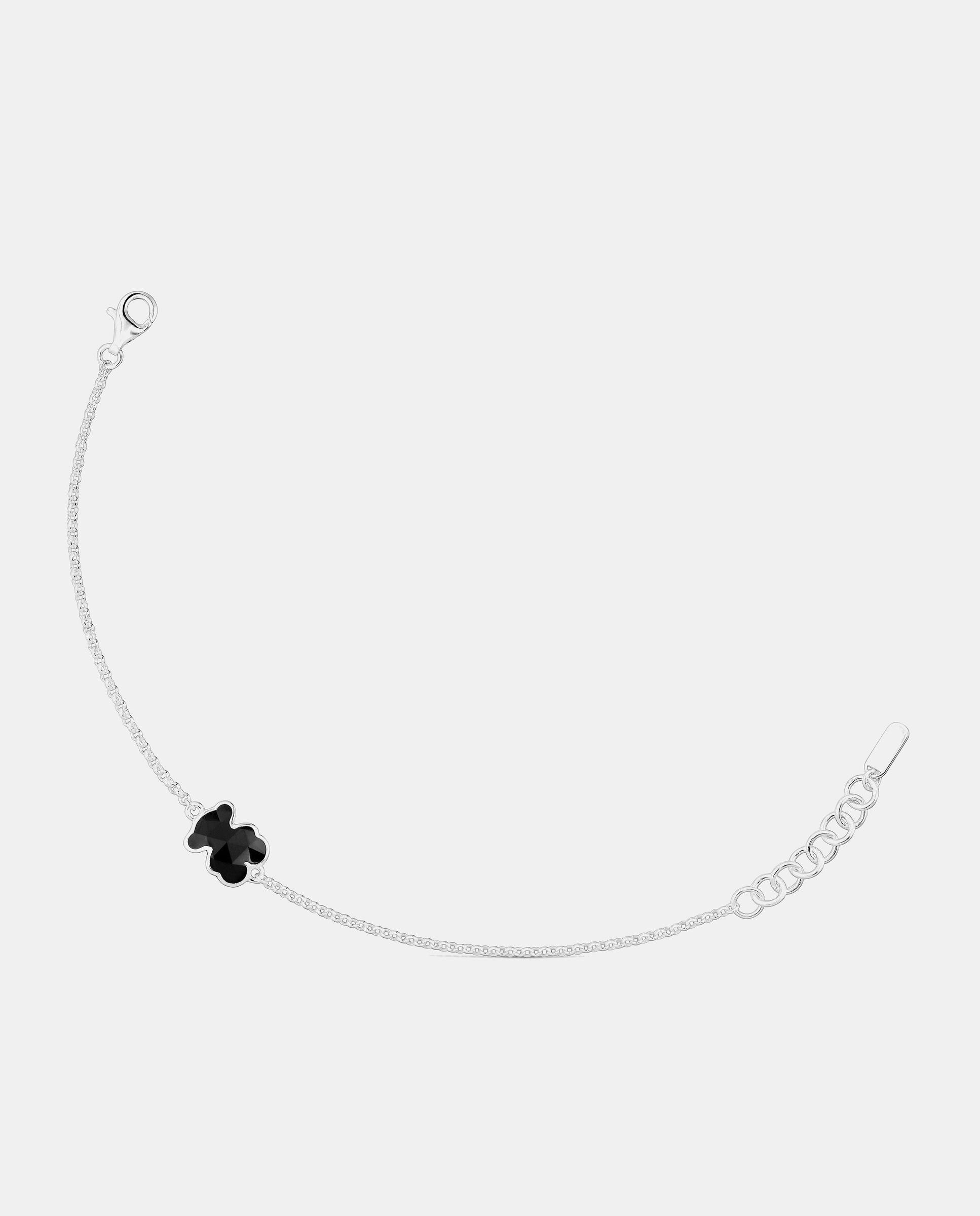 Imagen 1 de Pulsera de plata y motivo oso en ónix icon color - Tous - Negro Negro