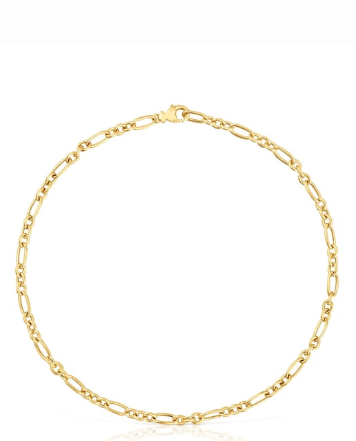 Imagen 0 de Collar Sweet Dolls corto anillas bañado en oro 18 kt sobre plata