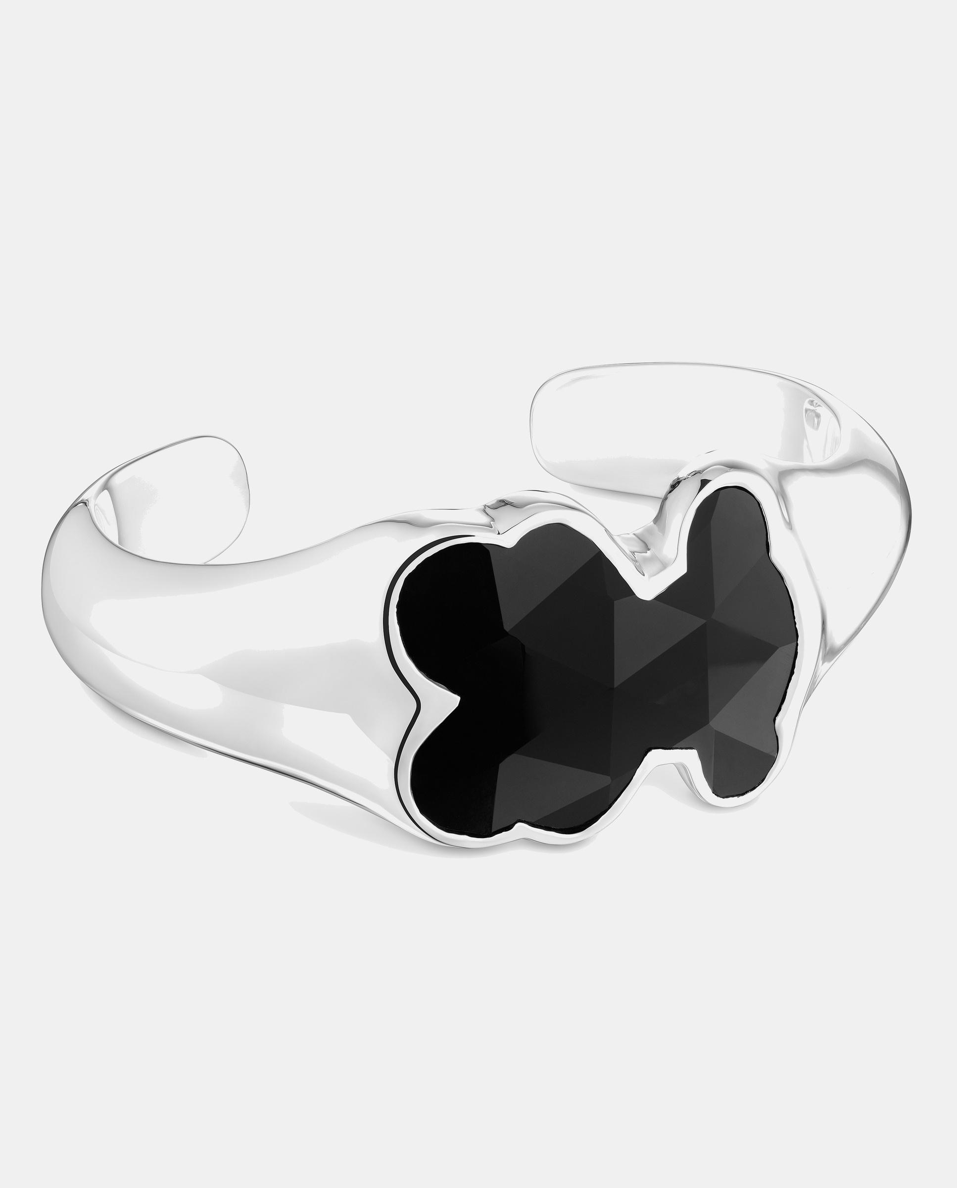 Pulsera icon color de plata con oso en ónix 34 mm - Tous - Negro Negro-1
