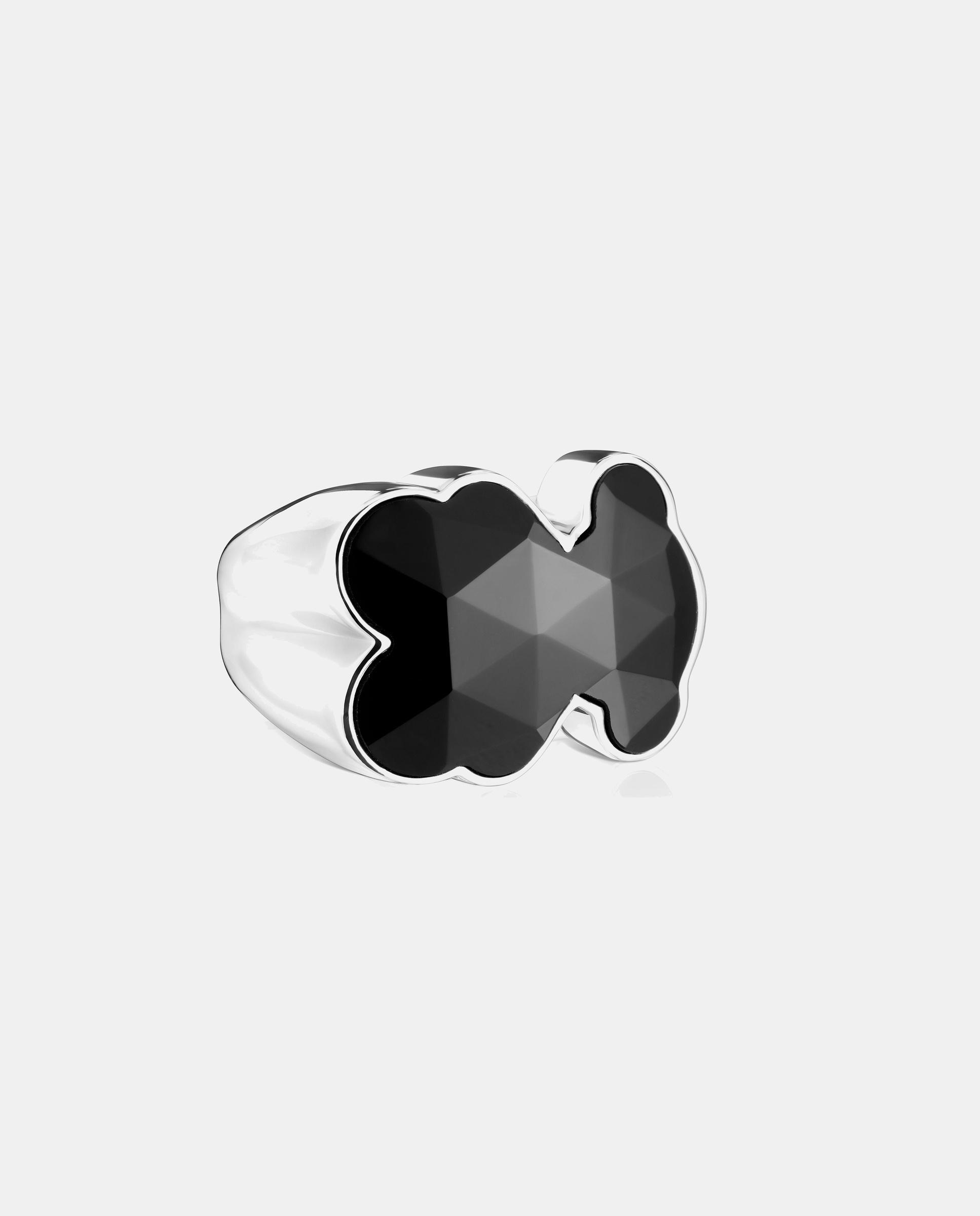 Anillo sello icon color de plata con oso en ónix - Tous - Negro Negro-2