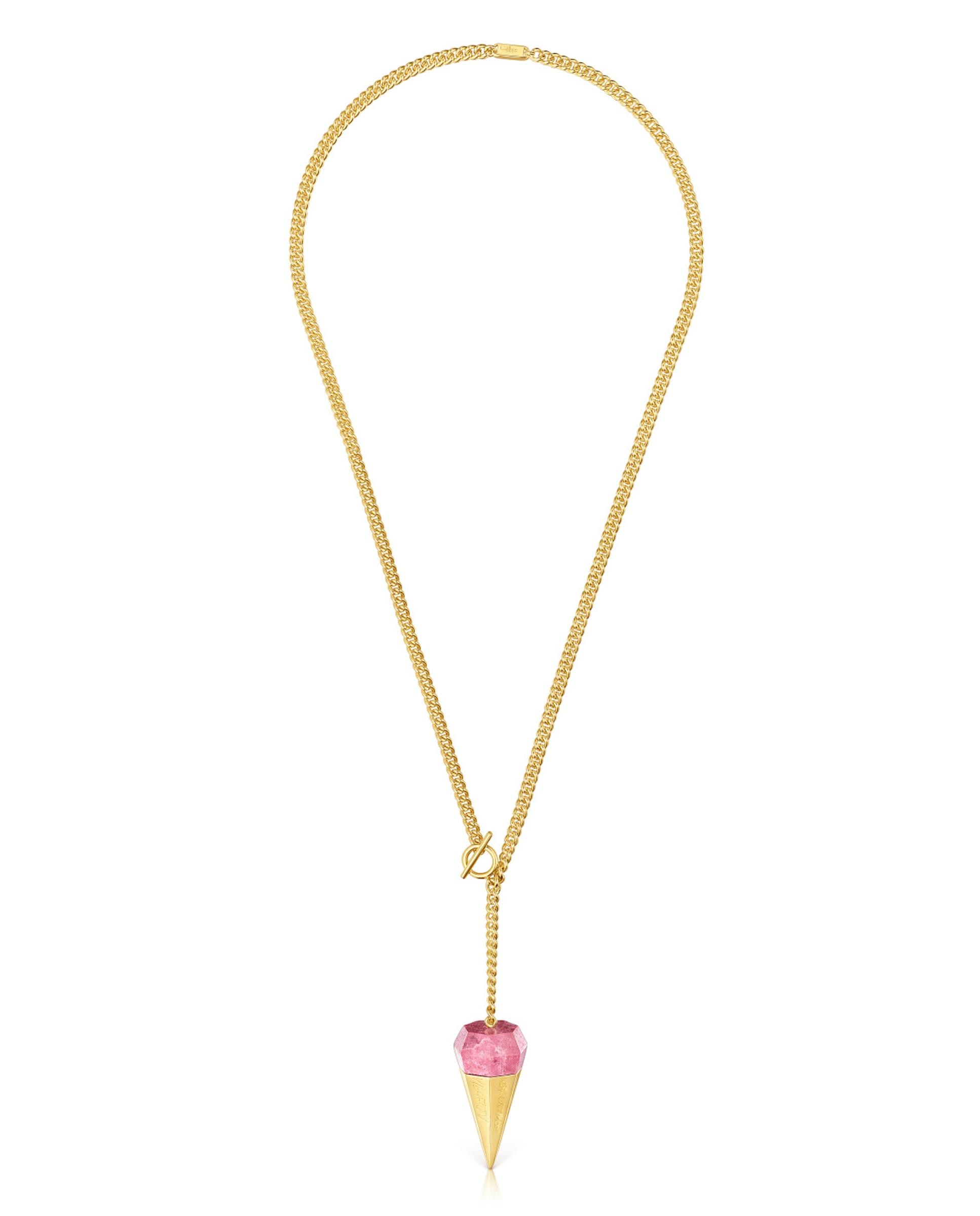 Colar Lea Colombo X Tous Curto Banhado em Ouro 18 Kt Sobre Prata com Tulitha Rosa-1