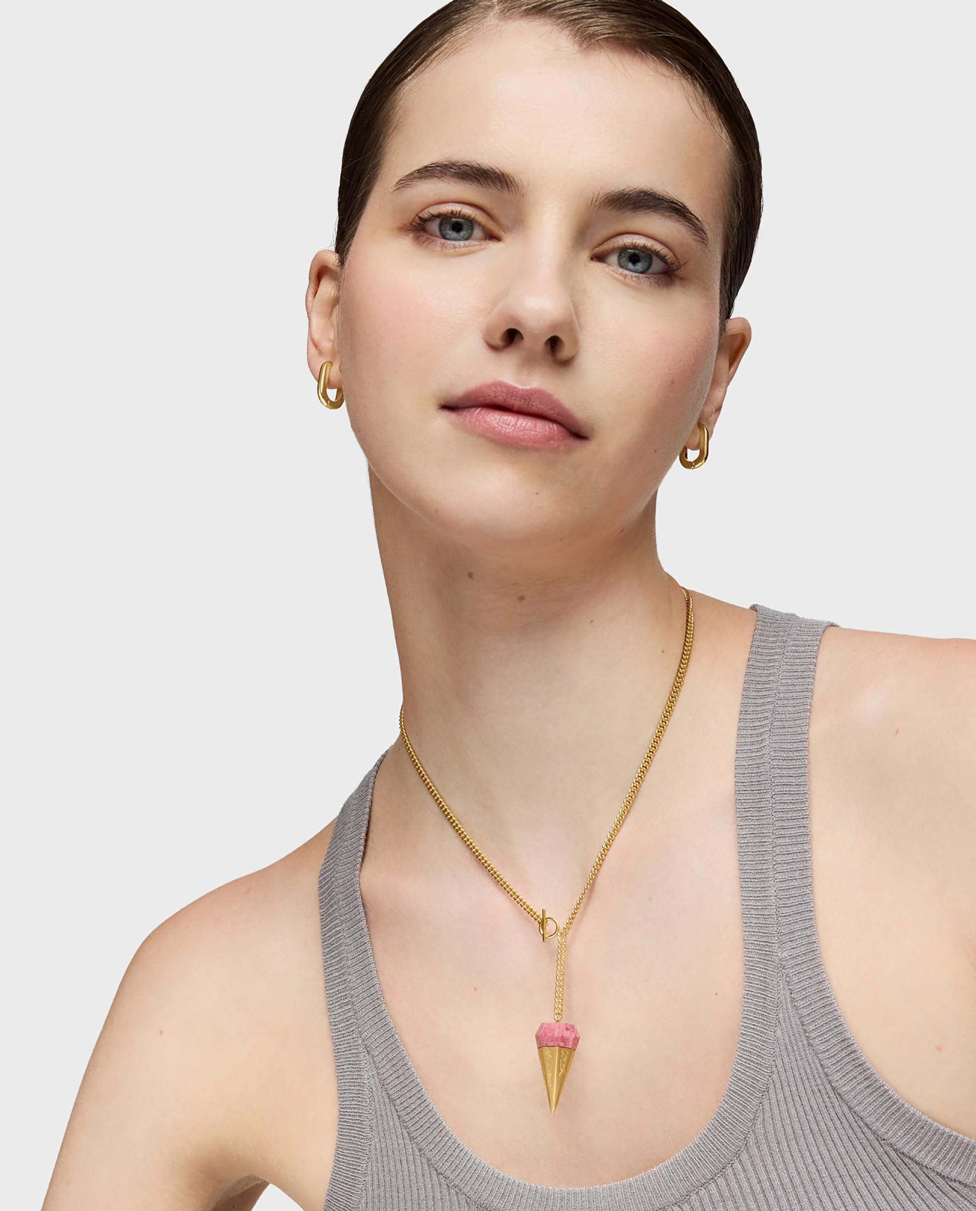 Colar Lea Colombo X Tous Curto Banhado em Ouro 18 Kt Sobre Prata com Tulitha Rosa-5