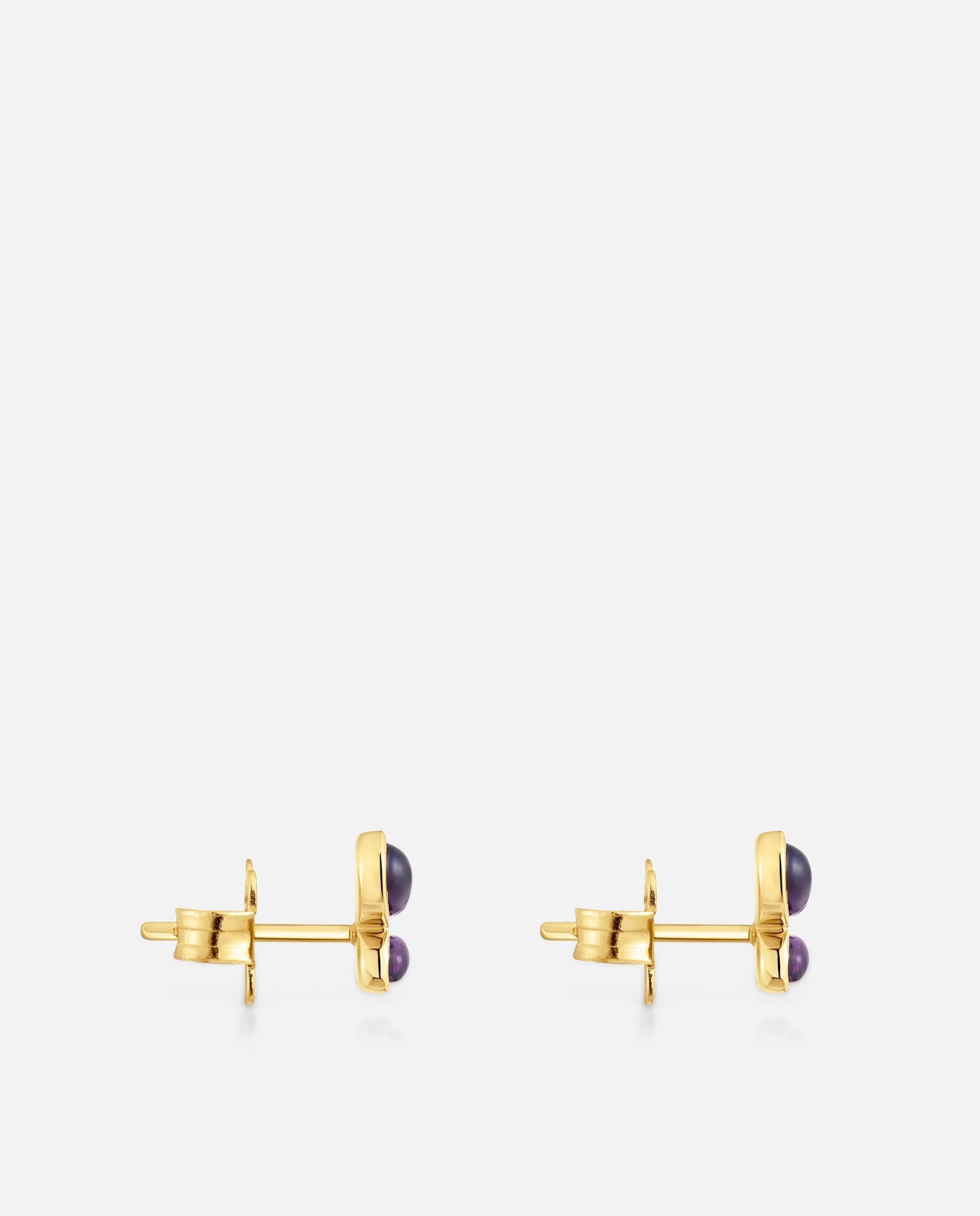 Pendientes daisy bañados en oro de 18 kt sobre plata y amatista - Tous - Morado Morado-2