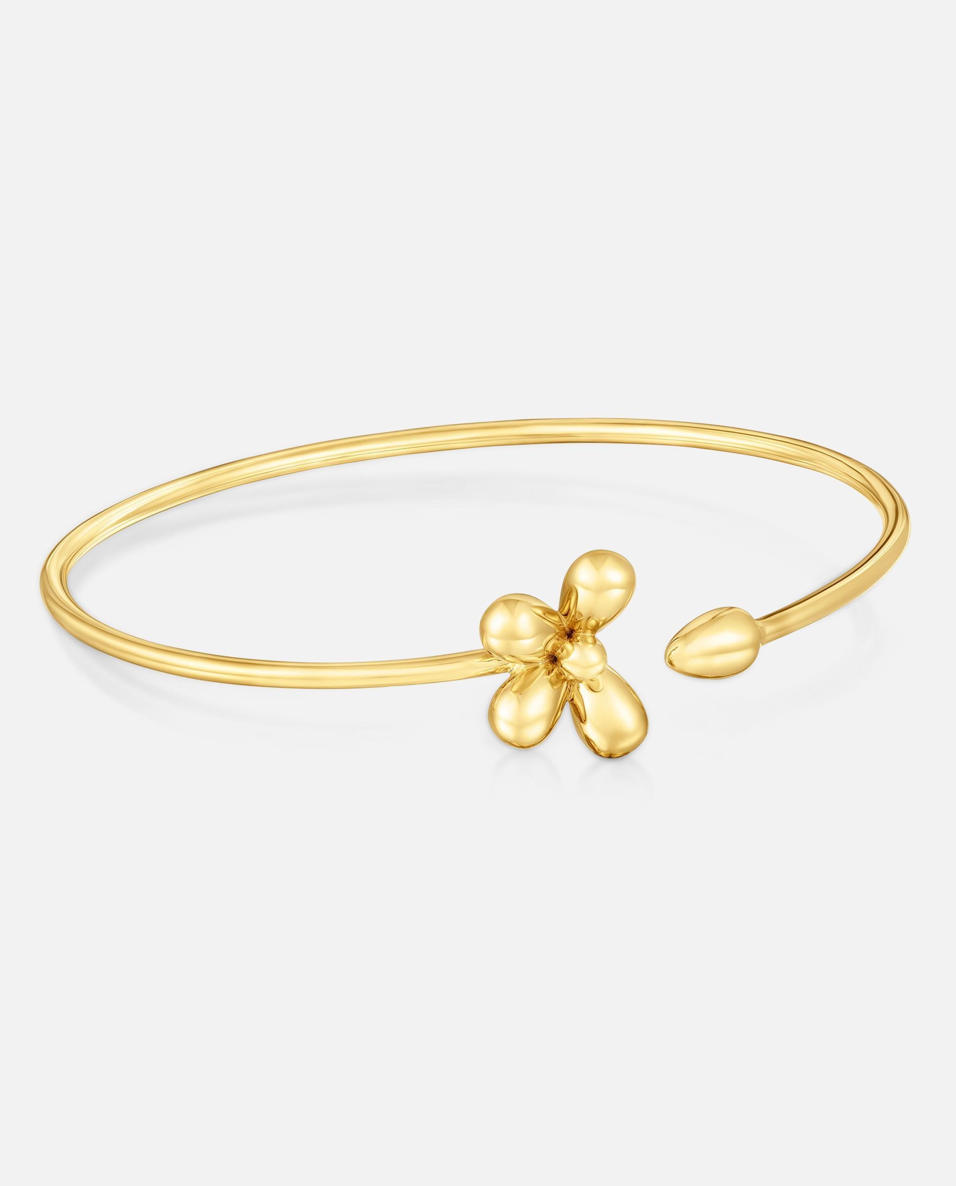 Pulsera rígida tous daisy de plata y baño de oro con motivo flor - Dorado Dorado-1