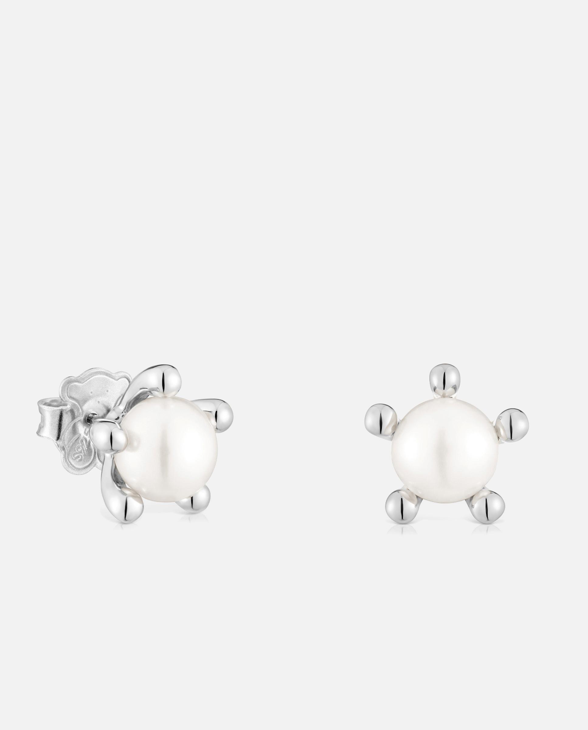 Pendiente garden de plata y perlas - Tous - Blanco Blanco-1