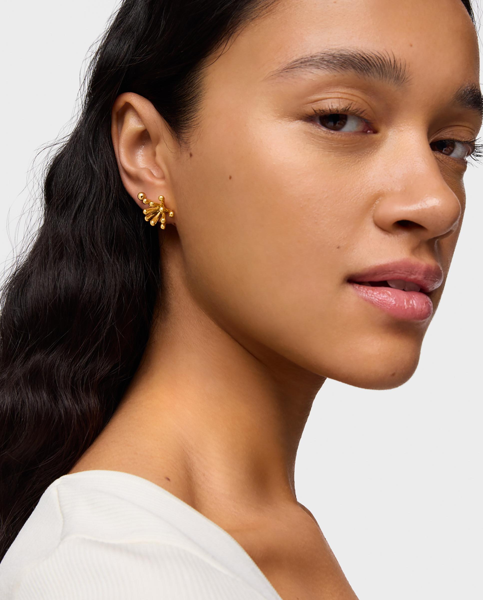 Pendientes garden bañados en oro 18 kt sobre plata 17 mm Dorado Tous Dorado-5