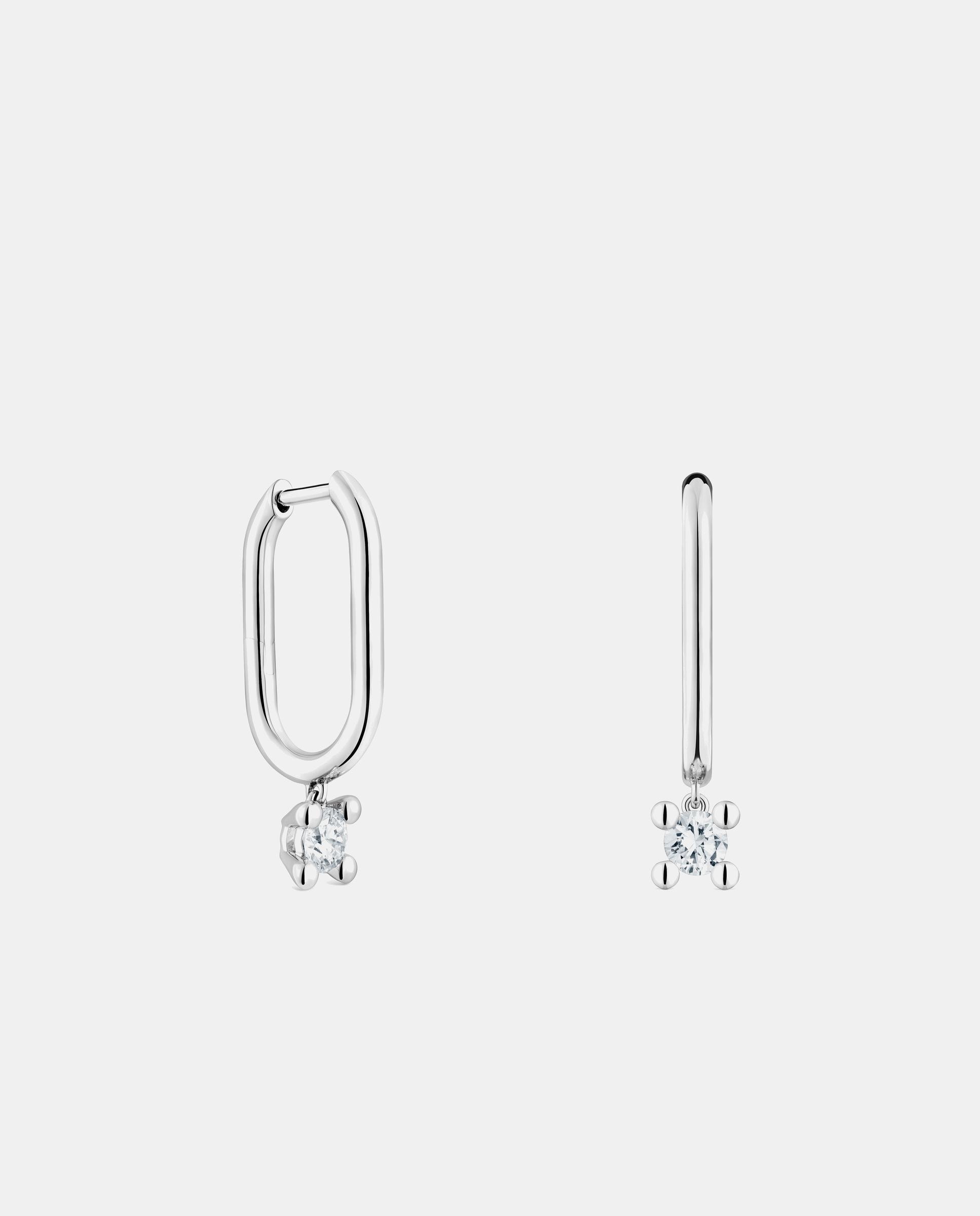 Pendientes de aro shine lgd de platino con diamantes creados en laboratorio 0,36 ct - Tous - Blanco Blanco-1